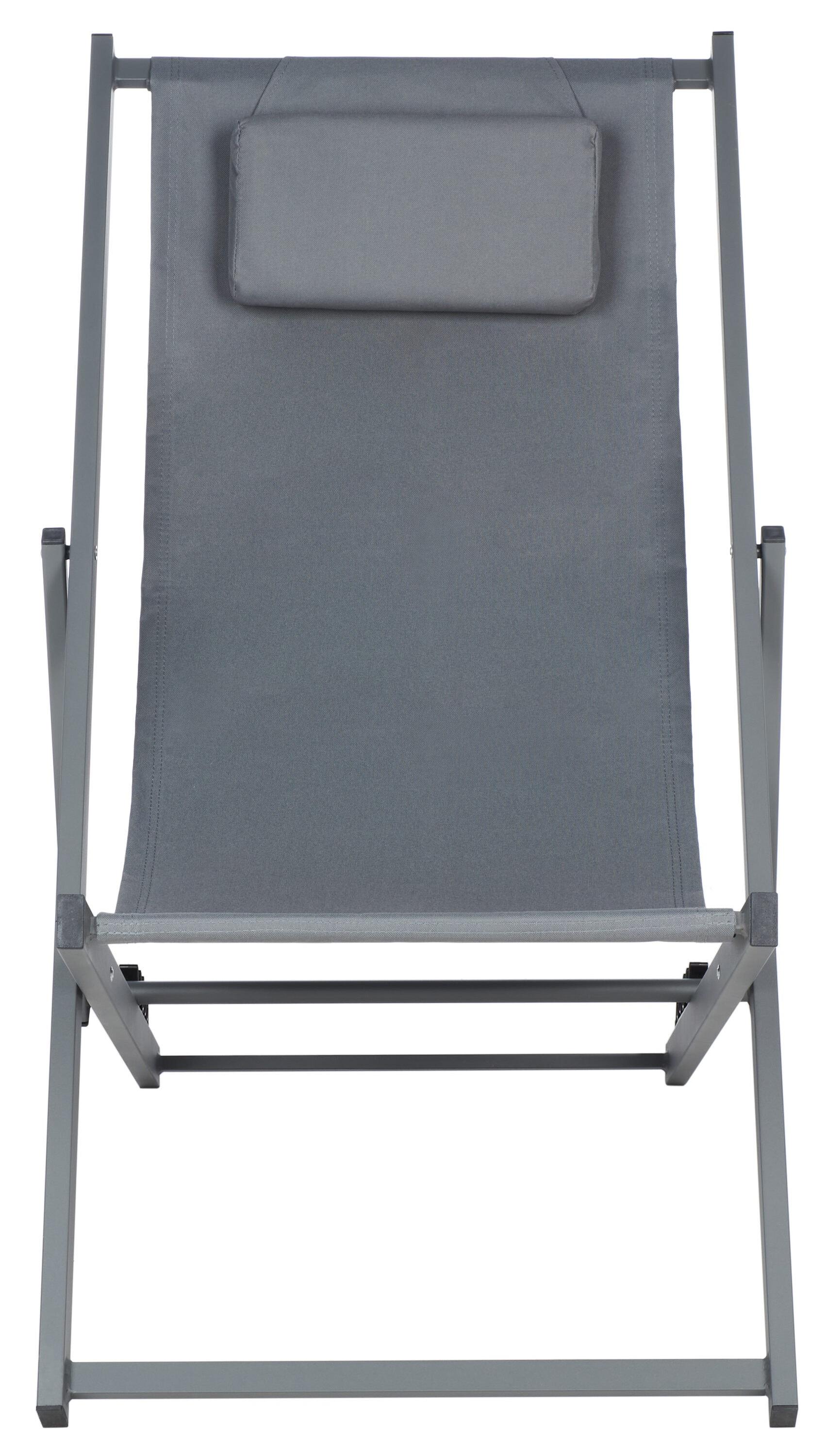 Camlin Foldable Sling Chair (Set Of 2) - Grey/Grey - Safavieh