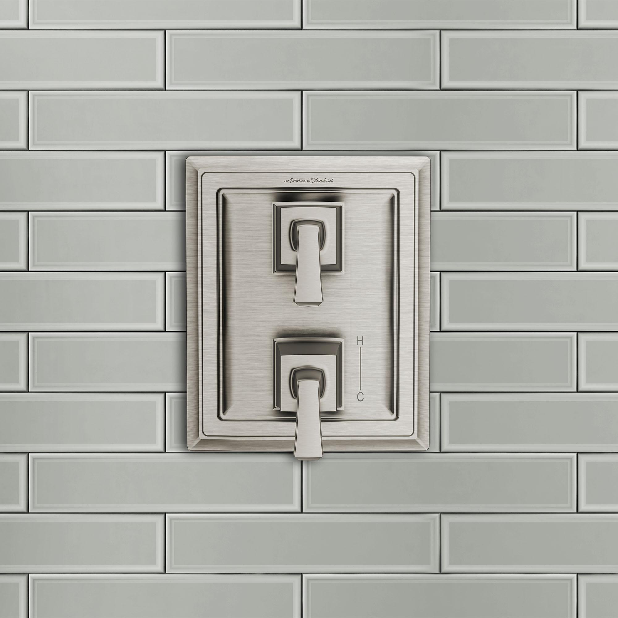 Brushed Nickel 2-Handle Integrated Shower Diverter Trim