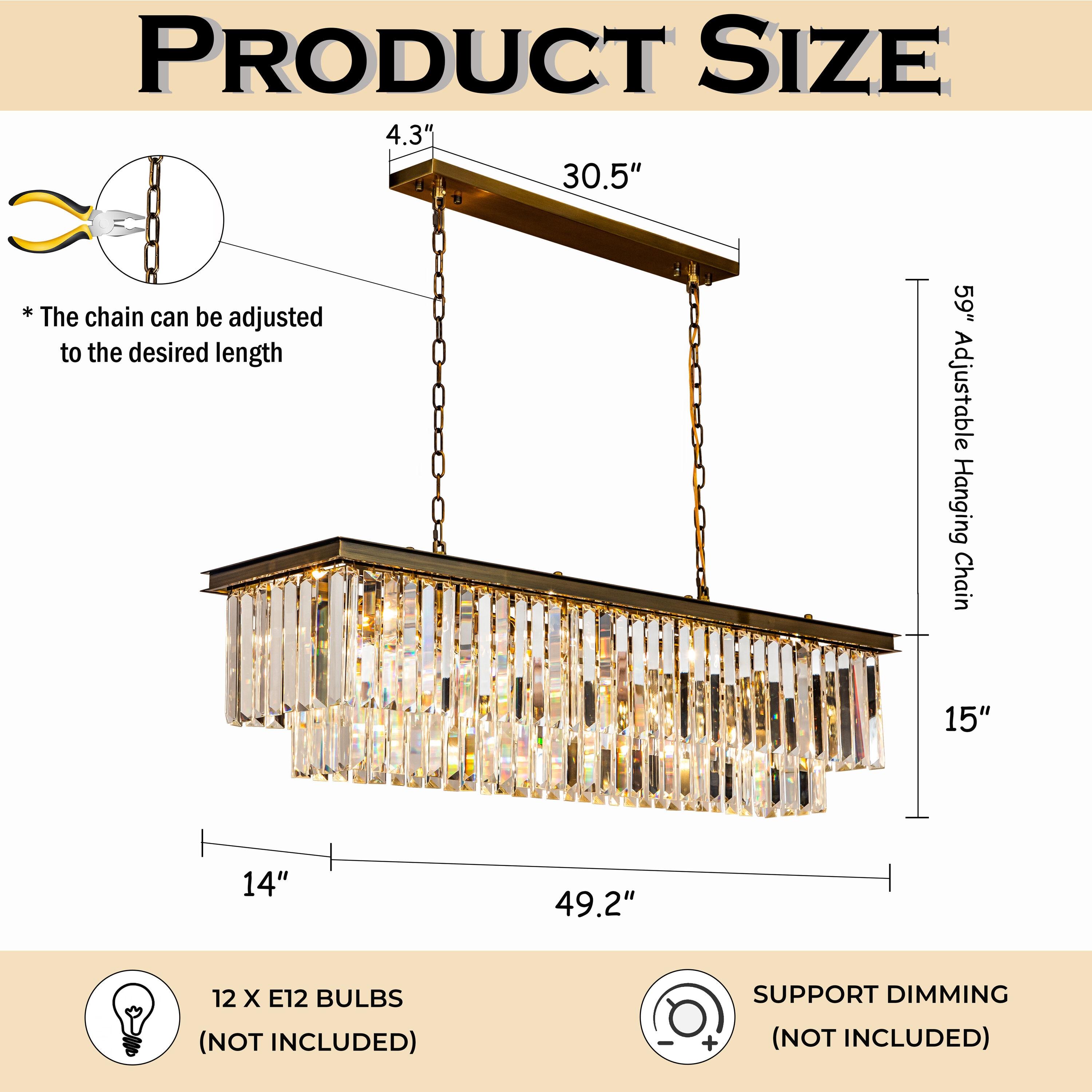 AloaDecor Lighting 12 -Light Antique Gold Modern/contemporary Crystal For Use in Bedrooms, Dining Rooms, Foyers, Kitchens, Living Rooms Chandelier