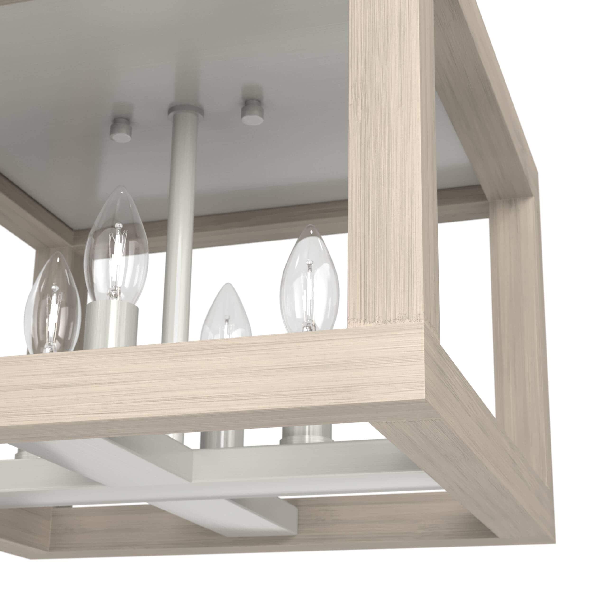 Squire Manor 4 - Light 12'' Lantern Square / Rectangle Flush Mount