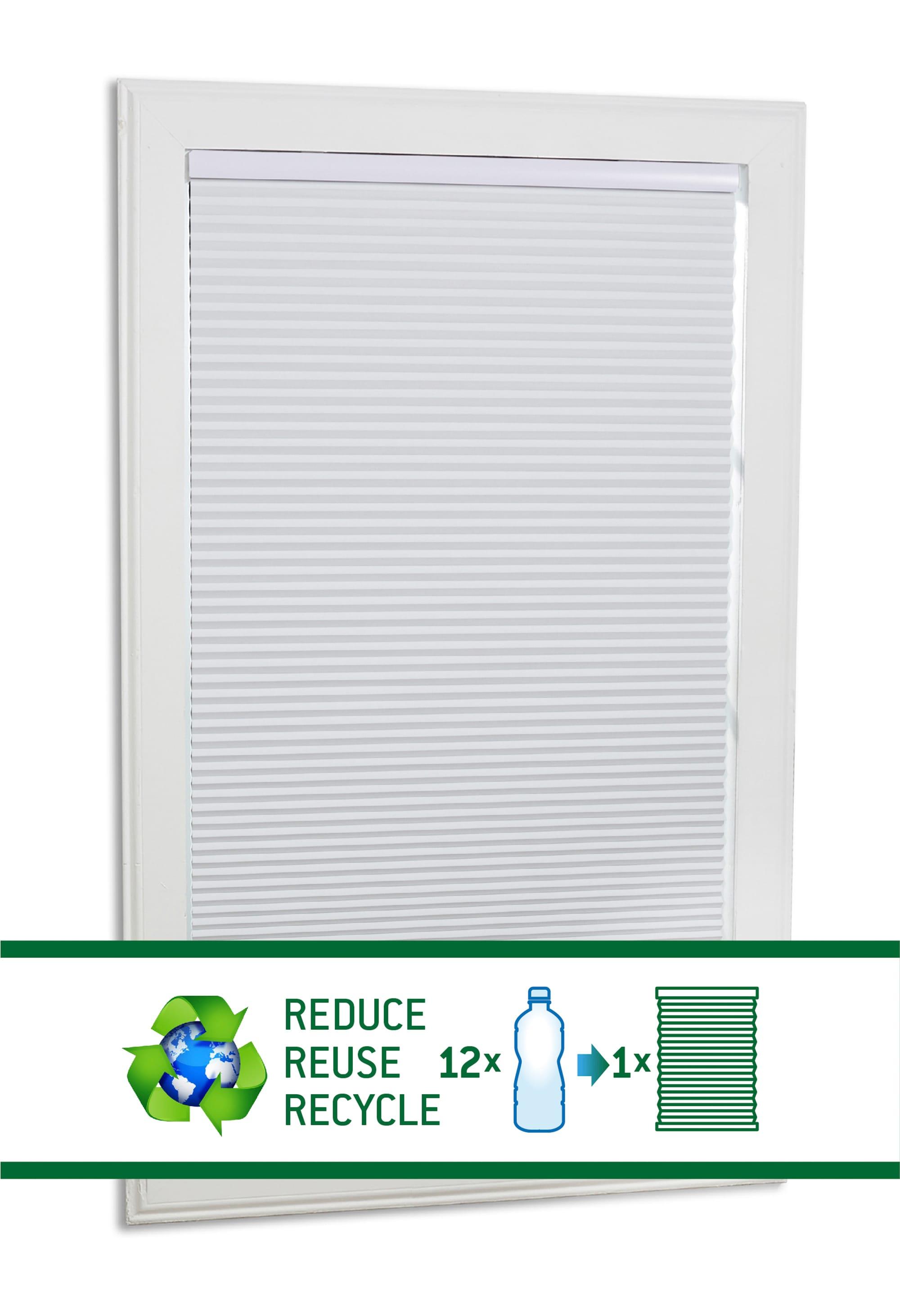 White Cordless Blackout Polyester Cellular Shades - 22.5 in. W x 72 in. L
