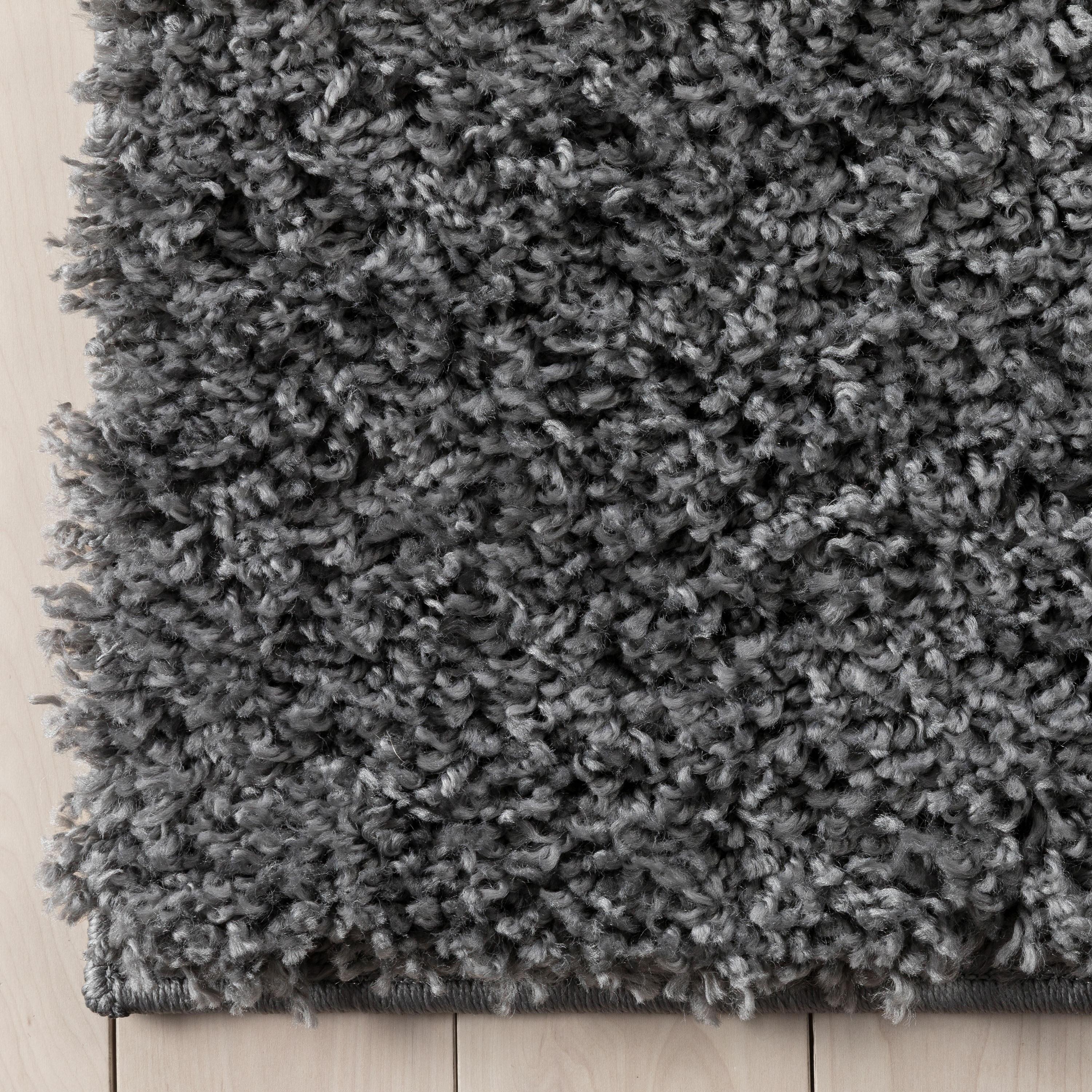 Well Woven Elle Basics Emerson Shag Textured 5'3" x 7'3" Dark Grey Area Rug