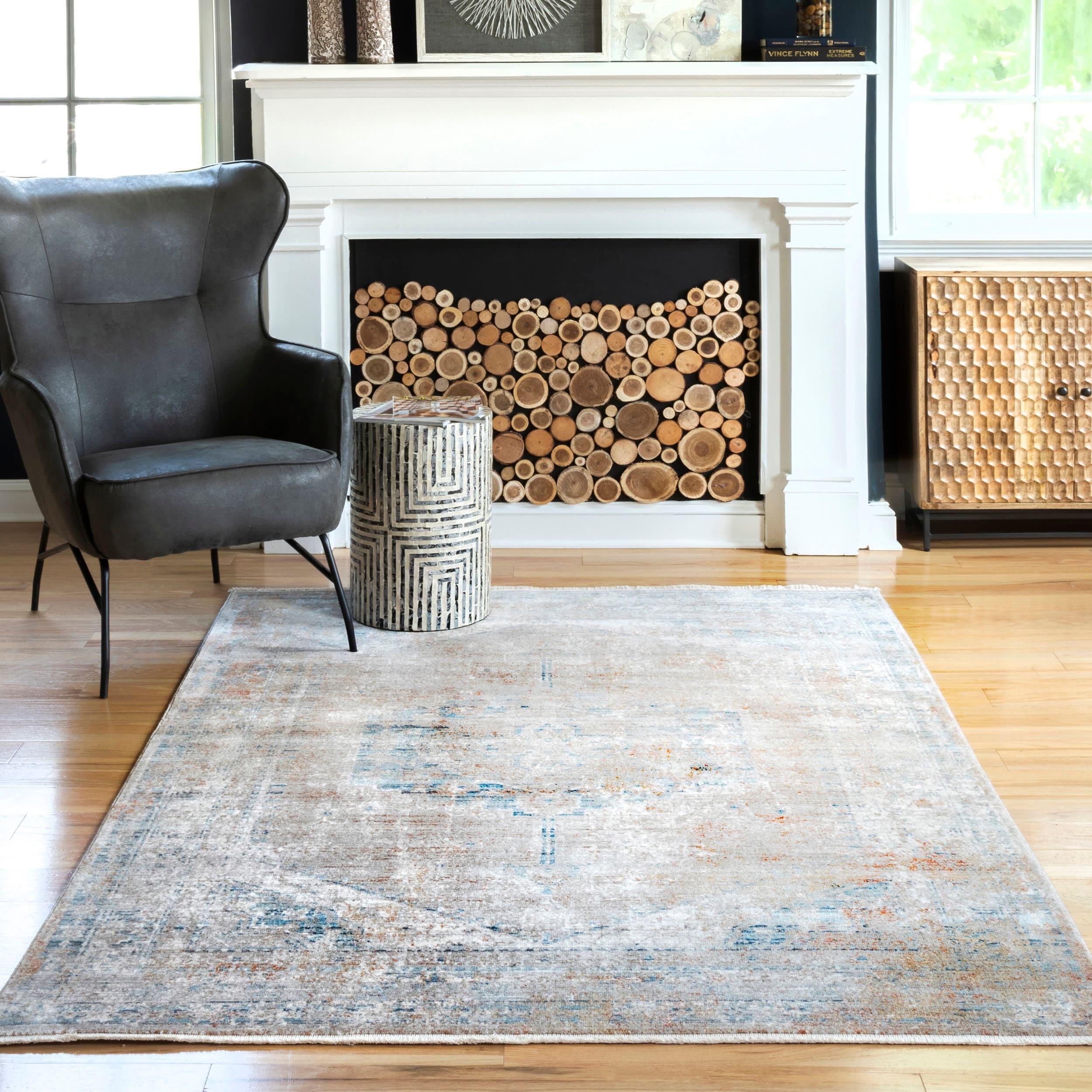 Nuloom Galilea Mottled Mast Medallion Indoor Area Rug 5x7, Gray
