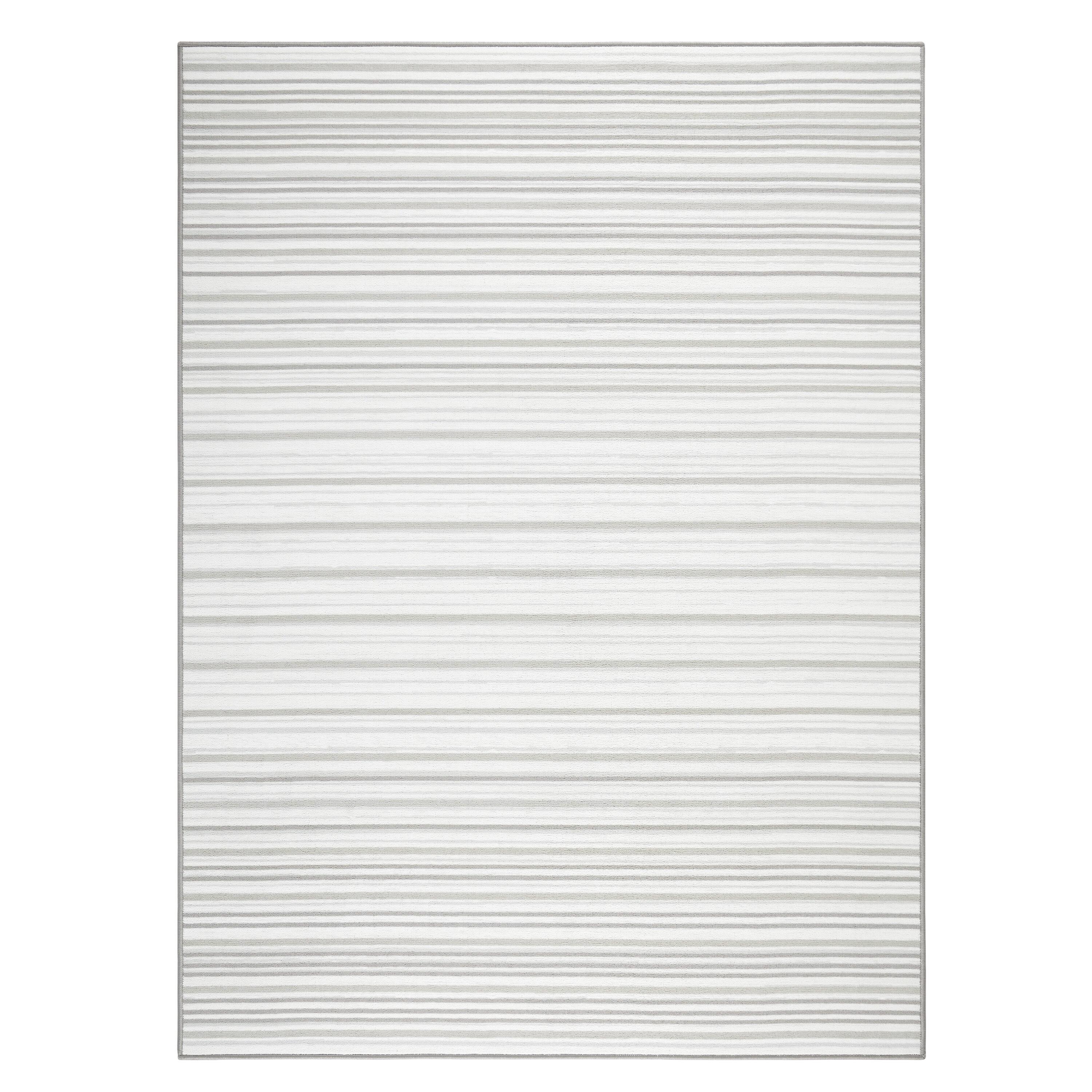 Town & Country Basics Layne Everwash Non-Slip Backing Area Rug Silver/Gray