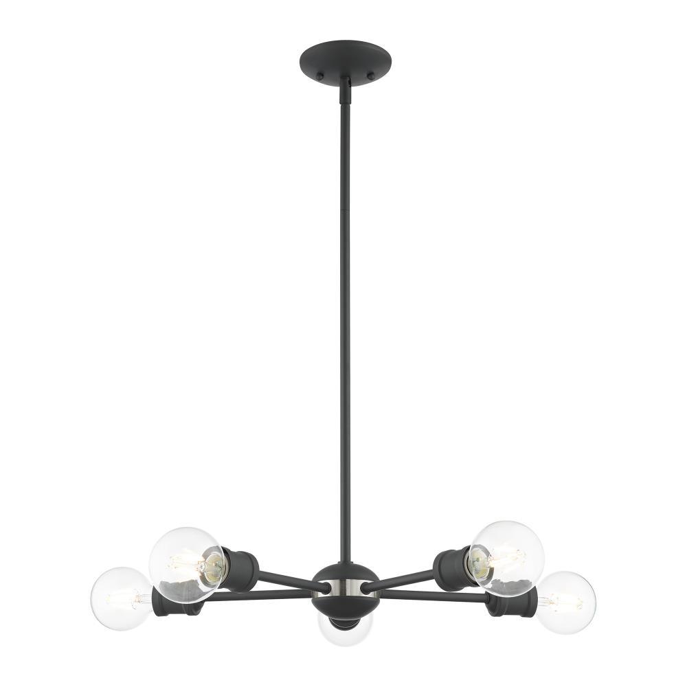 5 - Light Steel Dimmable Sputnik Sphere Chandelier