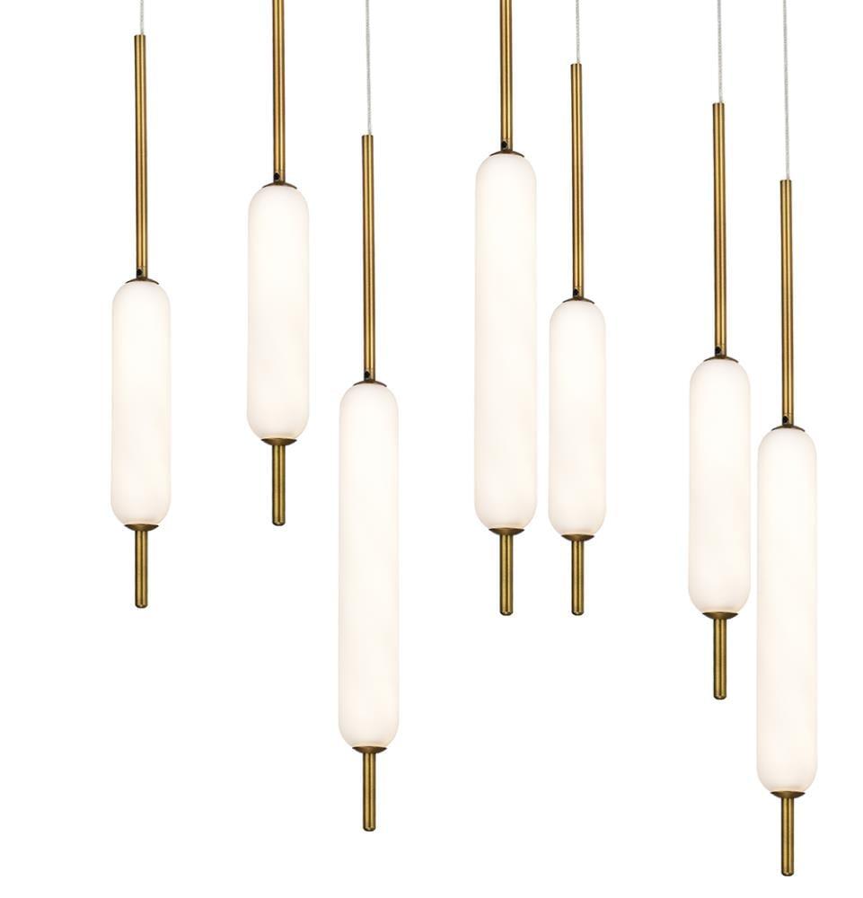 12 - Light Dimmable LED Round / Oval Chandelier