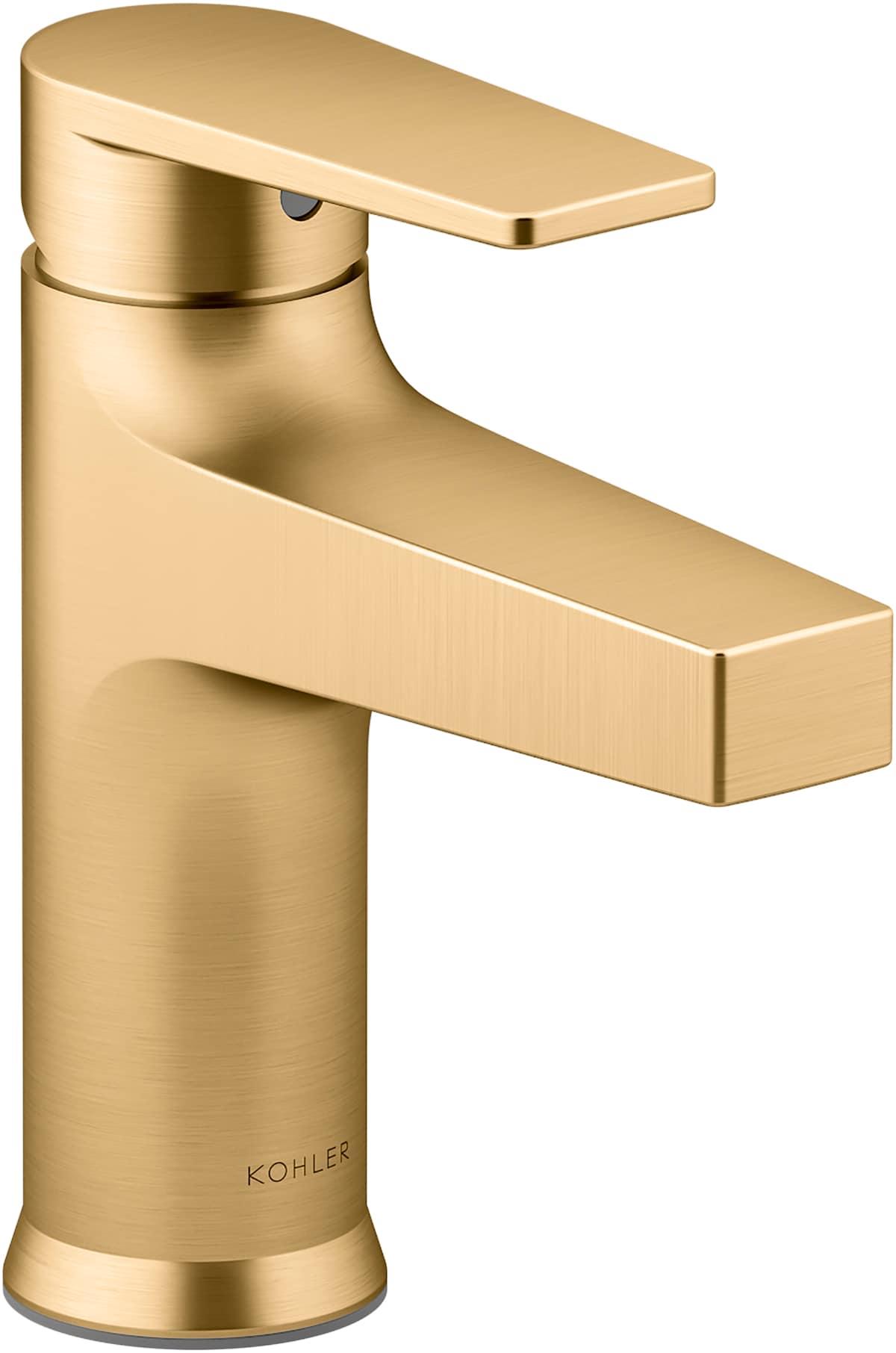 Kohler Taut Single-Handle Bathroom Faucet with Pop-Up Drain Assembly, One Hole Bathroom Sink Faucet, 1.2 gpm