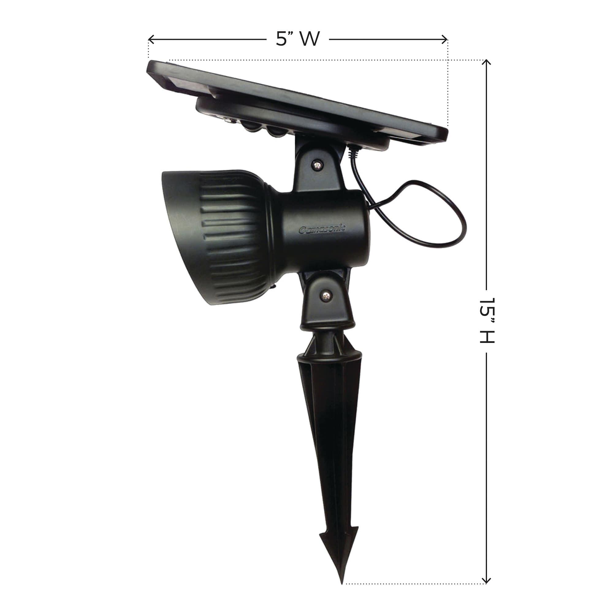 Progressive Black Solar Powered Integrated LED Garden and Landscape Spot Light