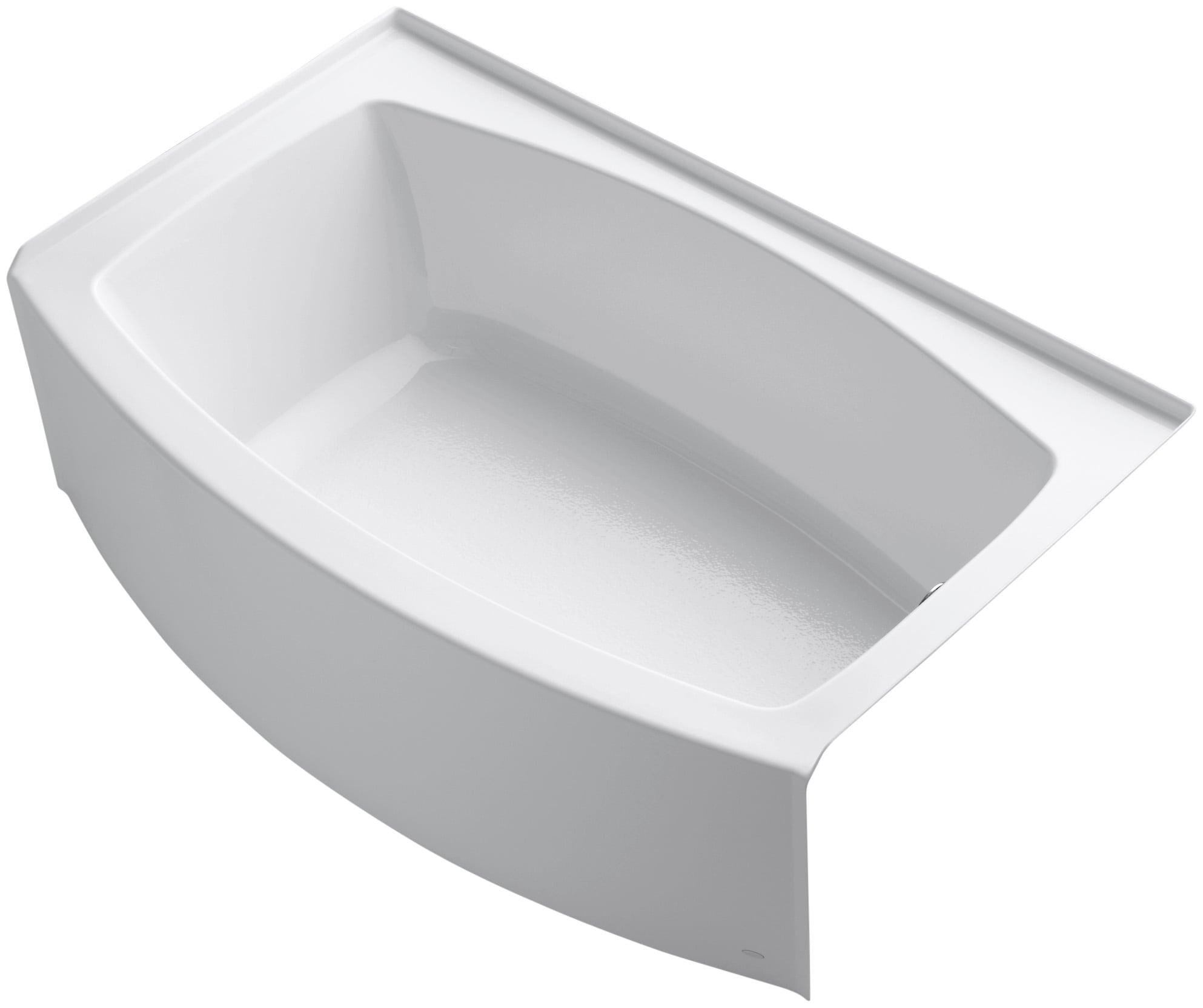 Expanse 60" x 38" Curved Integral Apron Bathtub