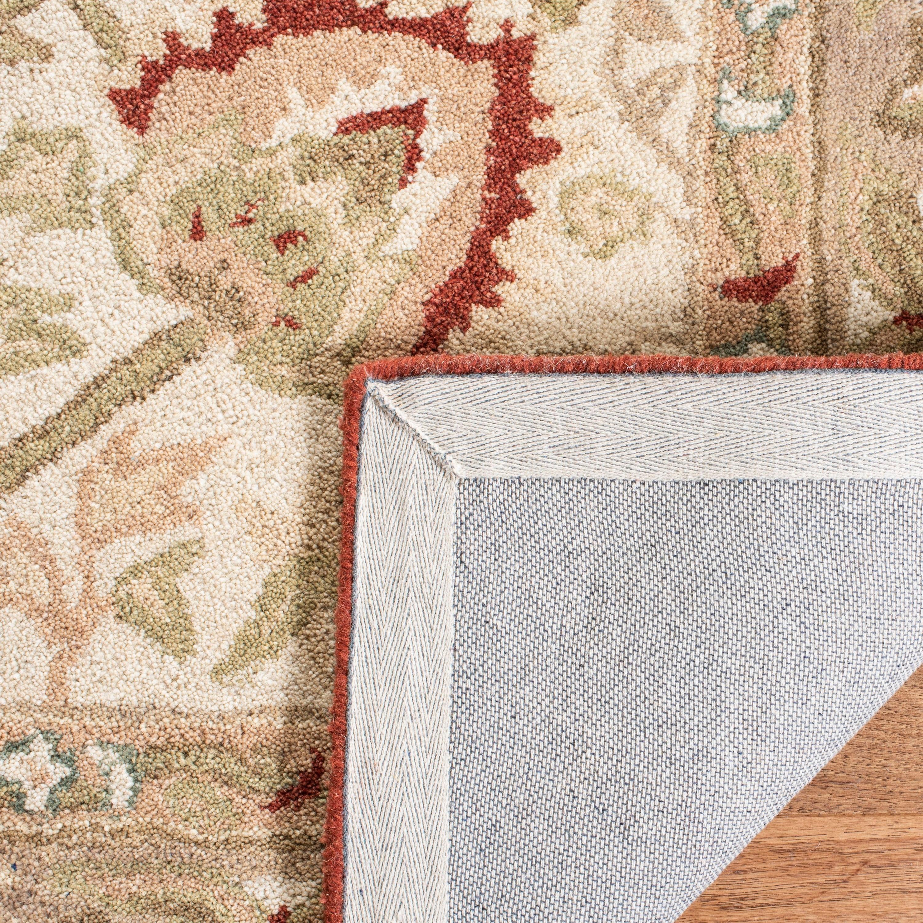 SAFAVIEH Anatolia Venice Traditional Wool Area Rug, Beige/Rust, 8' x 10'