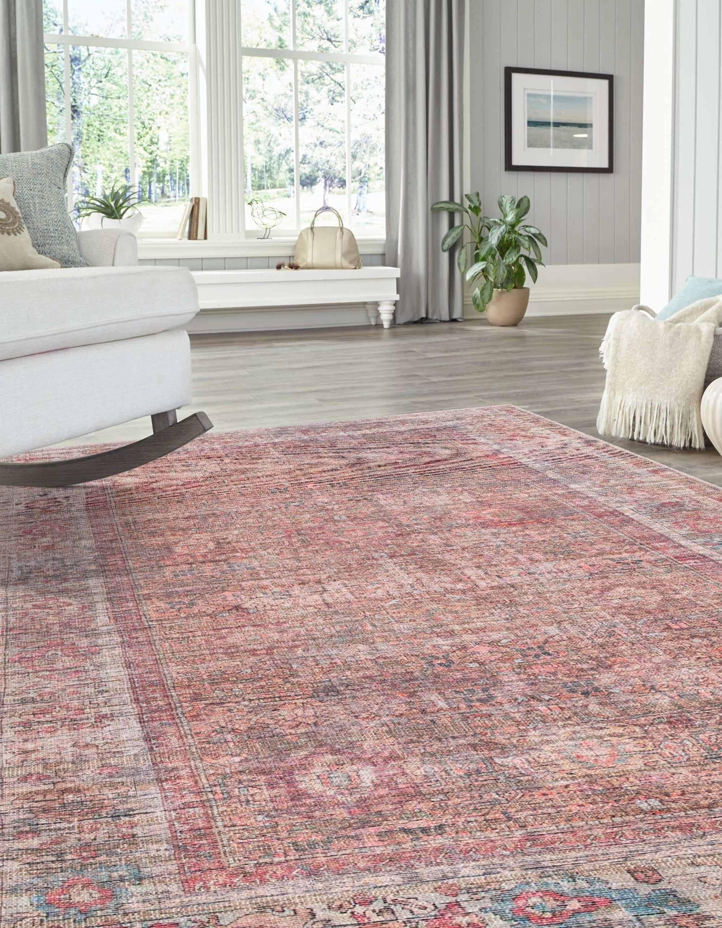 Unique Loom Nostalgia Collection Area Rug - Euphoria (5' 3" x 8' Rectangle Rust Red and Brown/Beige)