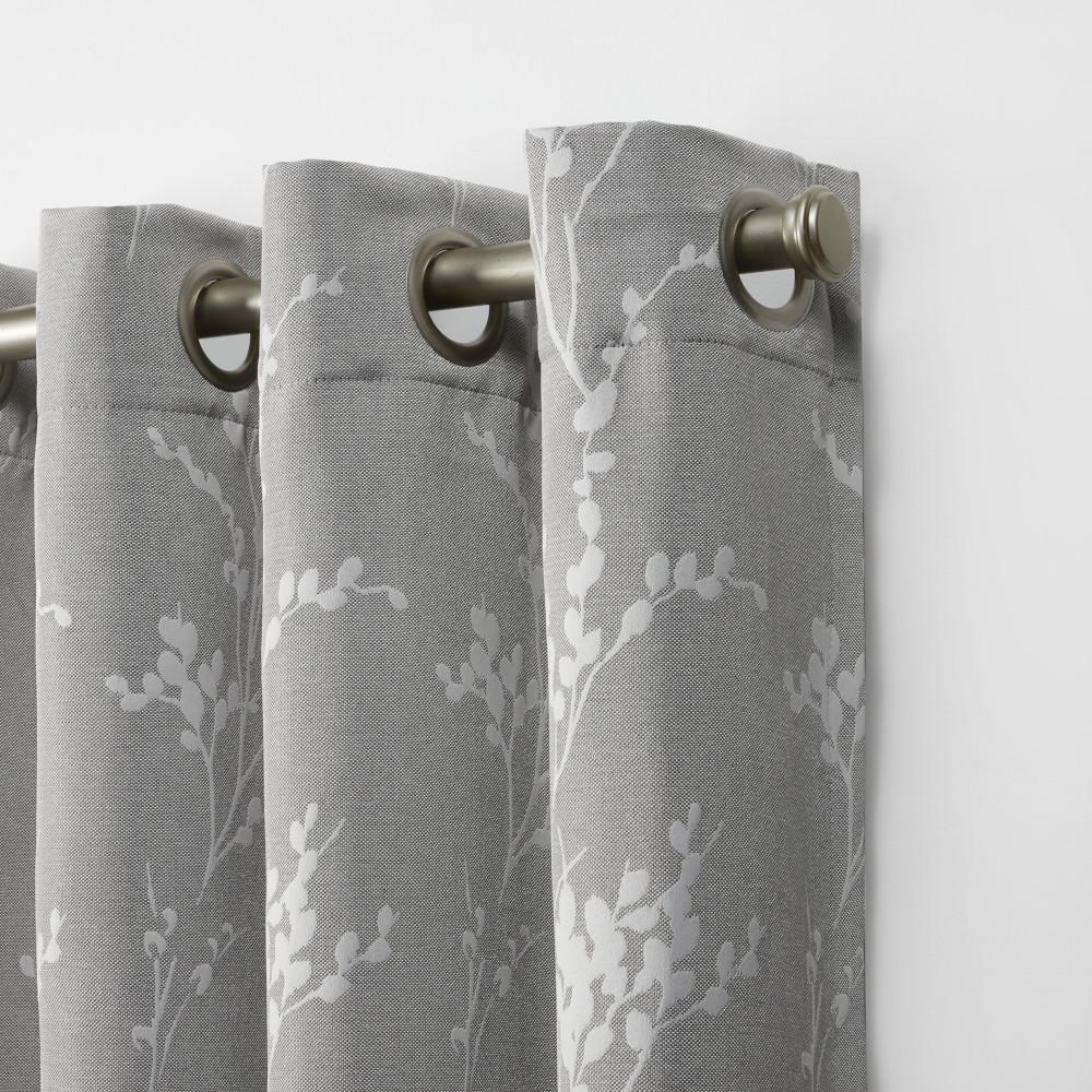 Nicole Miller Nicole Miller Turion Floral Room Darkening Blackout Grommet Top Curtain Panel Pair (Set of 2)