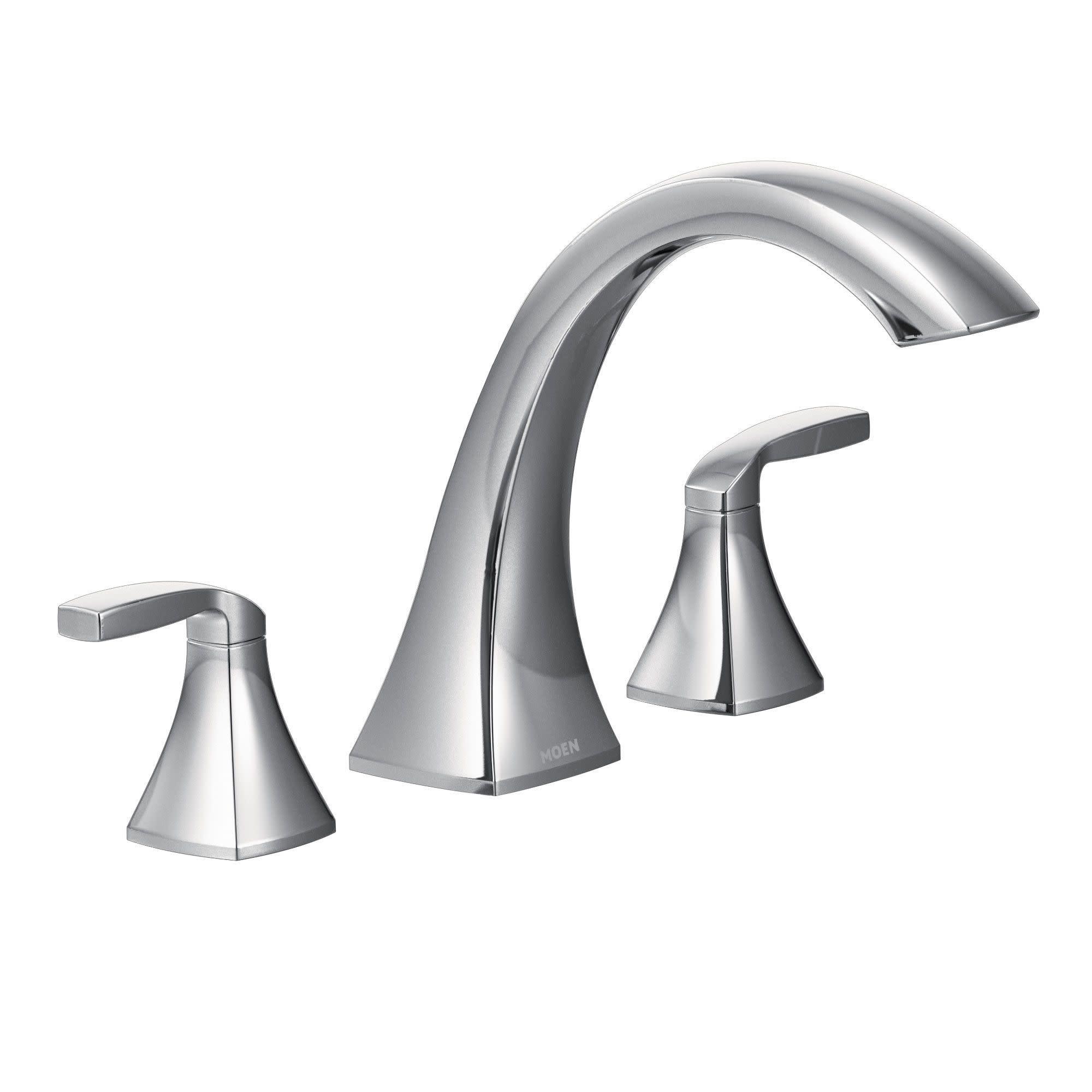 Moen Voss Double Handle Deck Mounted Roman Tub Faucet Trim, Valve Required