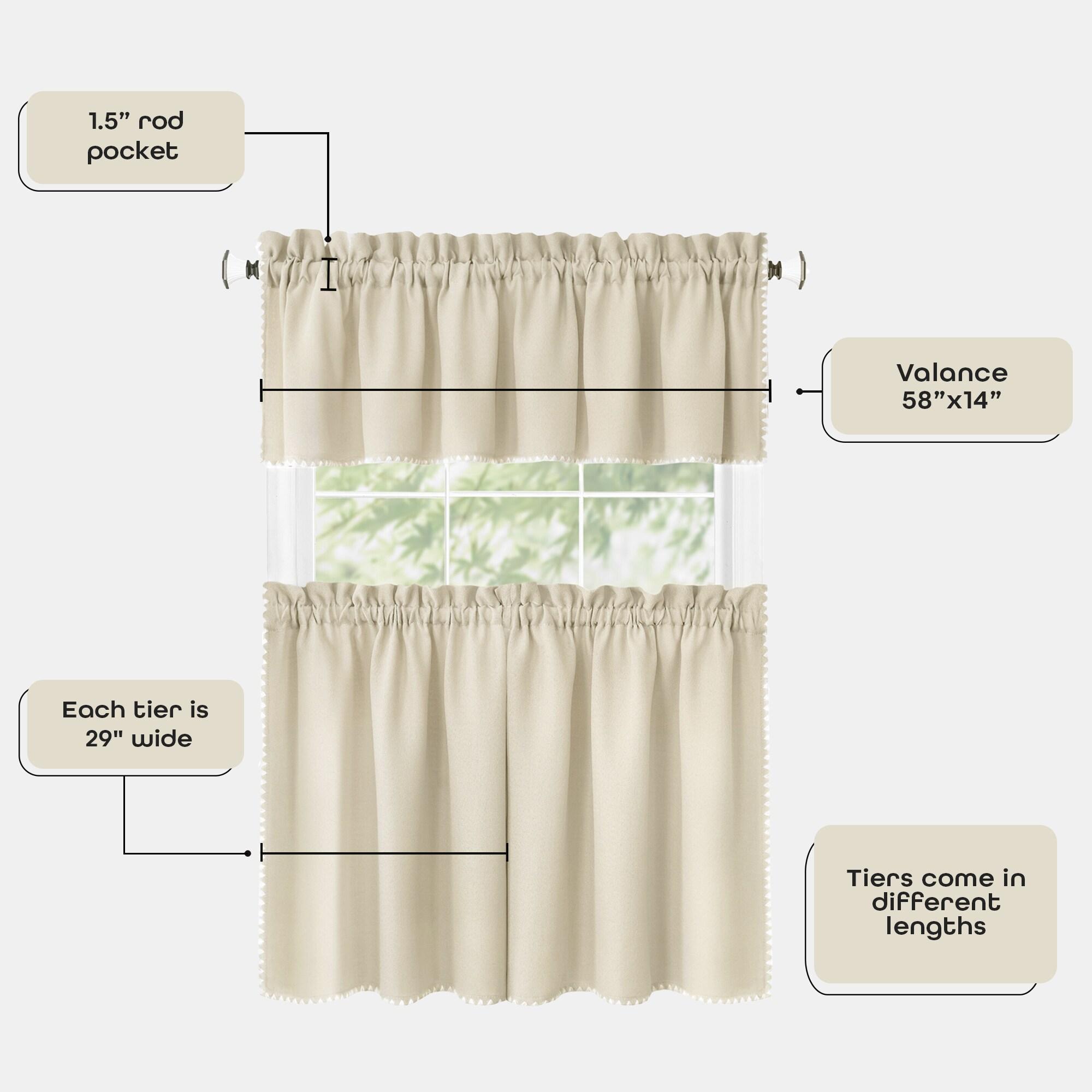 Achim Importing Co Tailored 58'' W Kitchen Curtain
