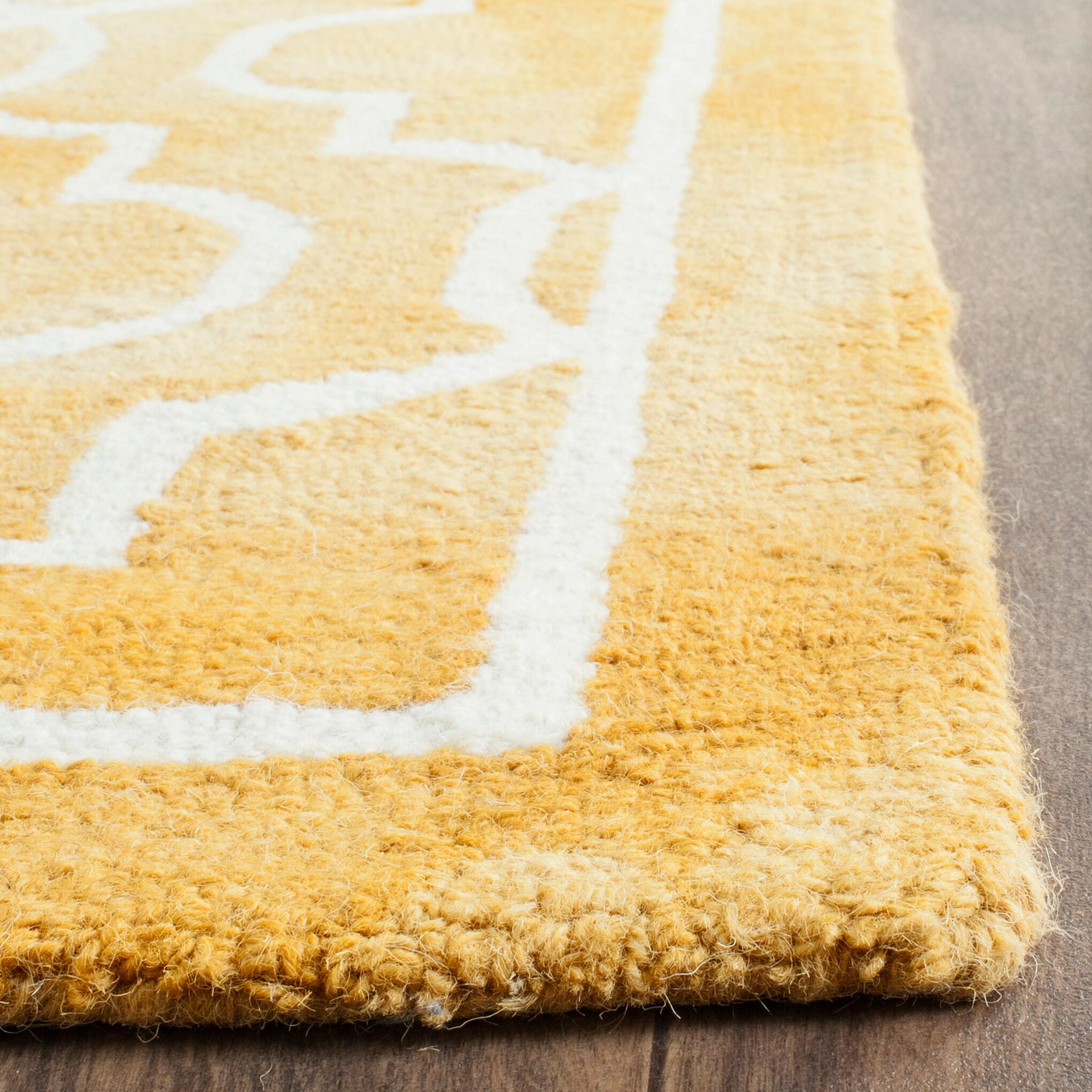 Dip Dye DDY539 Hand Tufted Indoor Area Rug - Gold/Ivory - 9'x12' - Safavieh