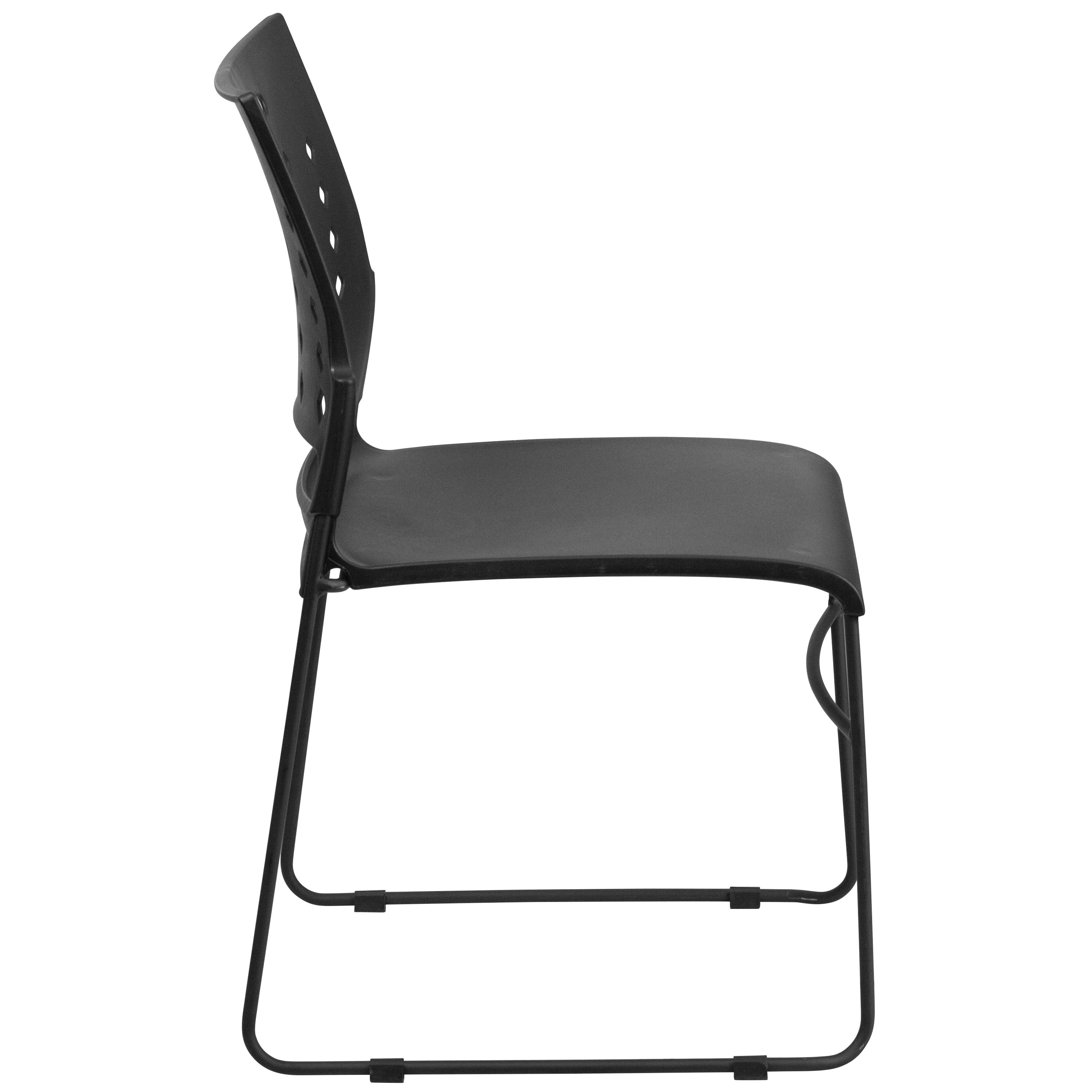 881 lb. Capacity Sled Base Stack Chair with Carry Handle and Air-Vent Back