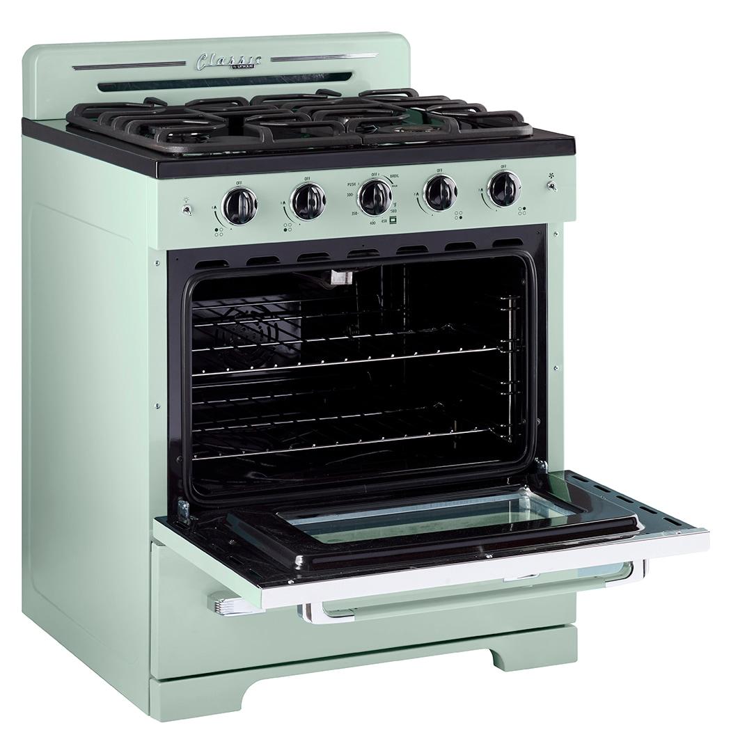 Unique Appliances Classic Retro 30" 4 burner 3.9 cu. ft. Freestanding Gas Range with Convection Oven UGP-30CR LG