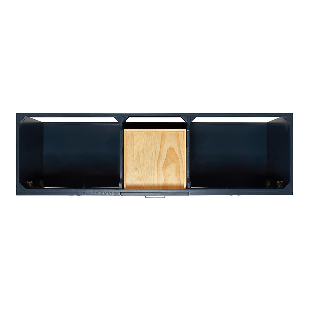 Ariel Hamlet 72 In. Double Sink Base Cabinet In Midnight Blue
