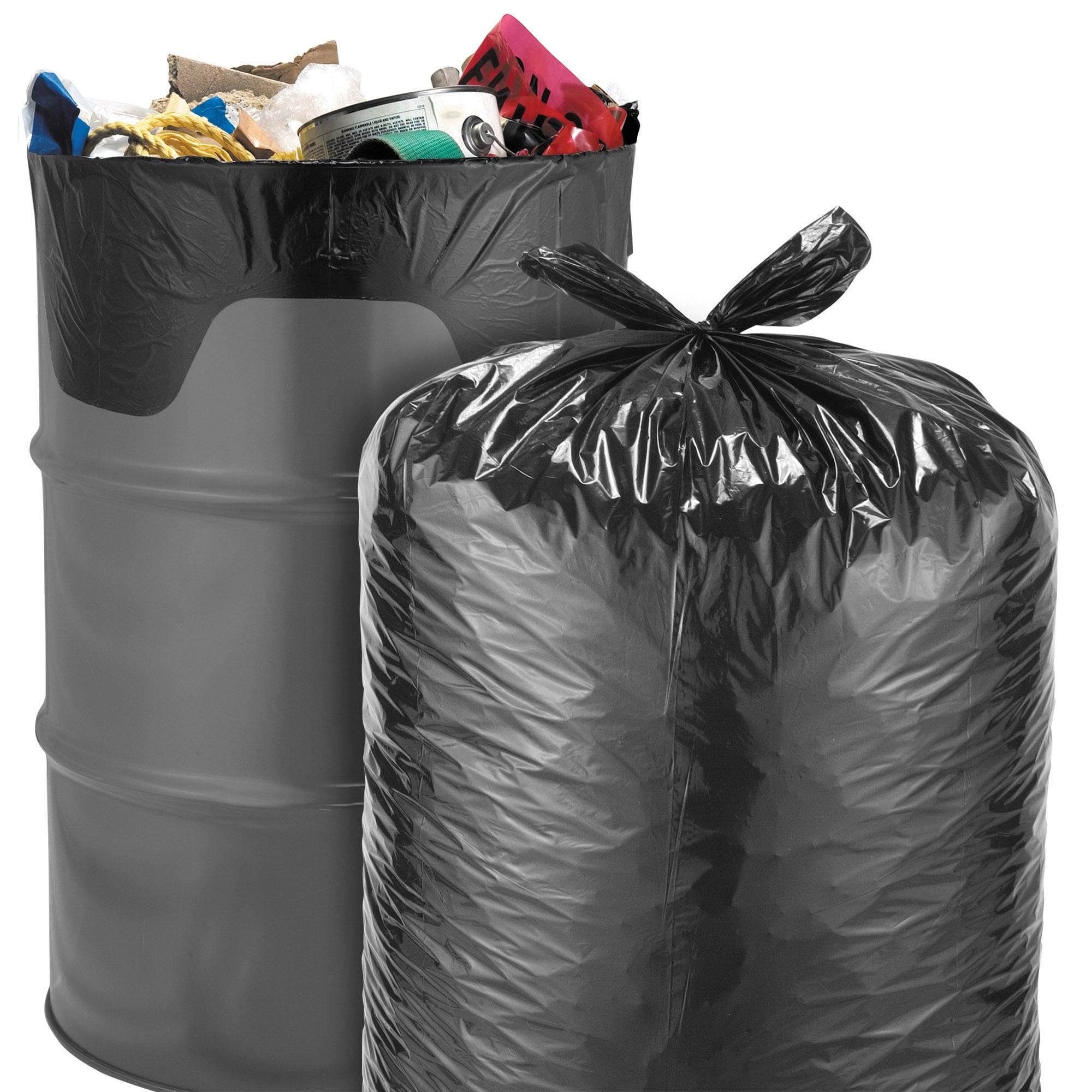 Contractor's Choice Contractor 55-Gallon Scent free Black Outdoor Plastic Construction Flap Tie Trash Bag 40 -Count