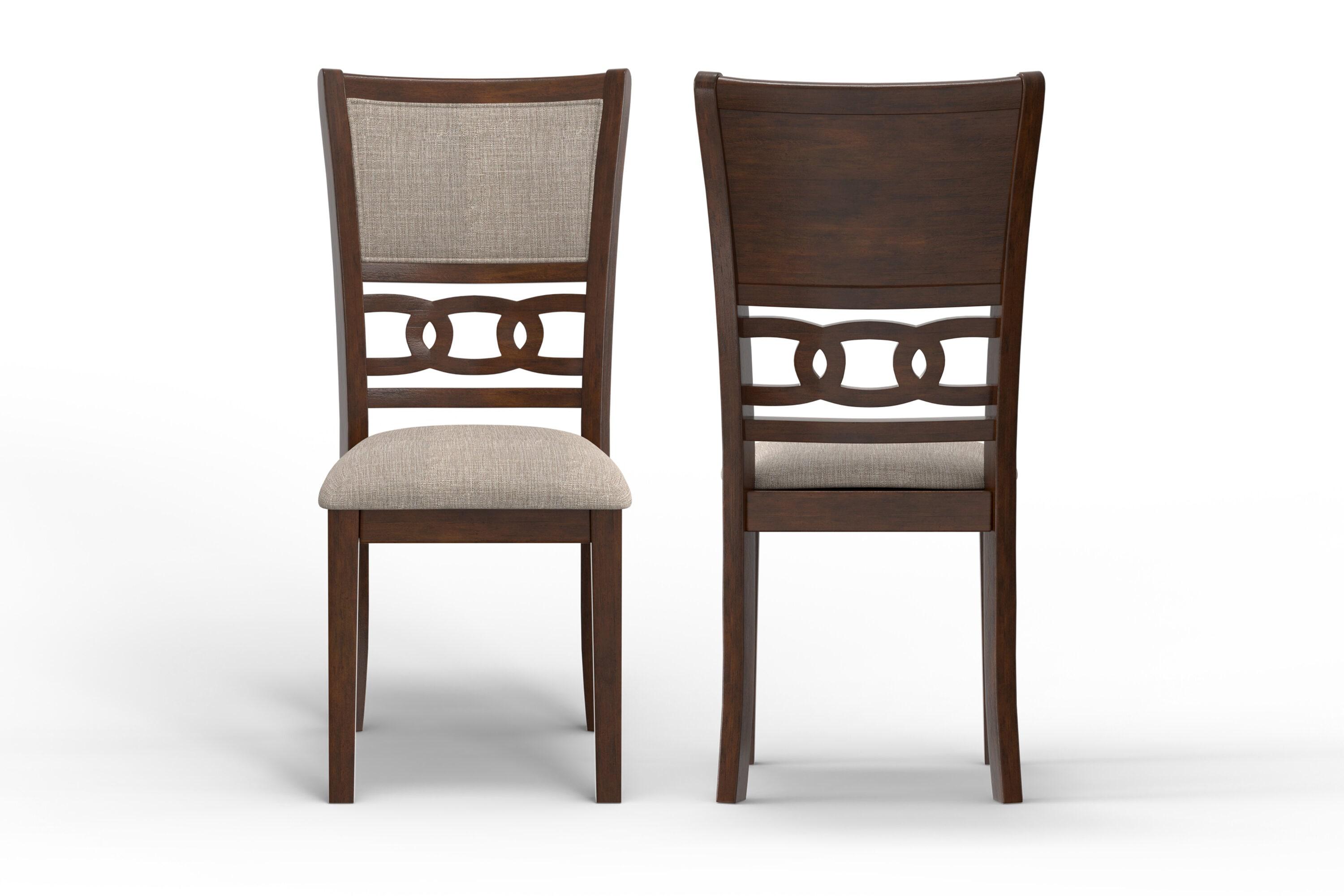 New Classic Furniture, Gia Cherry Wood Dining Chair with Fabric Seat (Set of 4)