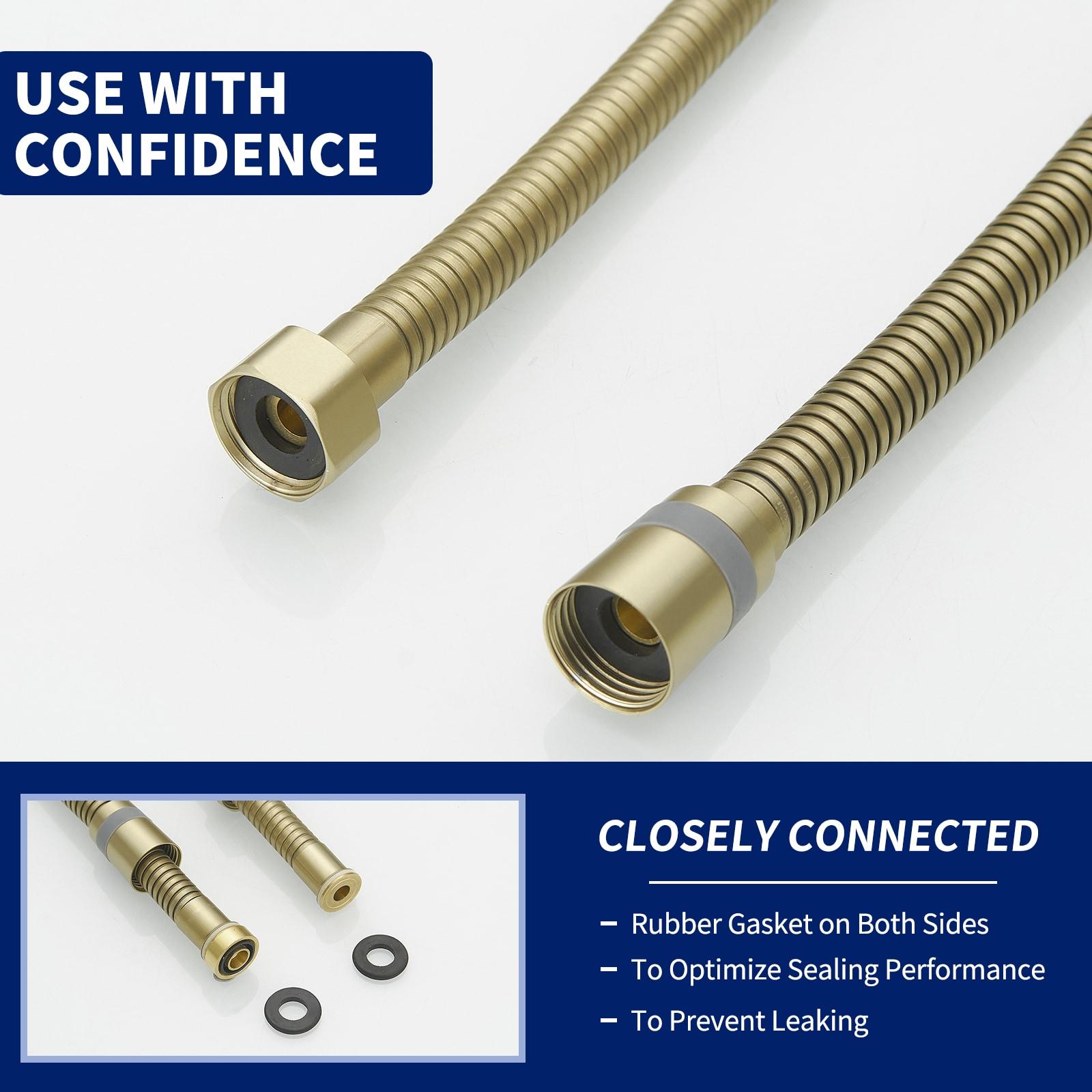 VIBRANTBATH 71 In. Modern Flexible Handheld Shower Hose Replacement For Bathing Toilet Cleaning Pet With Brass Fitting In Chrome 180-BG