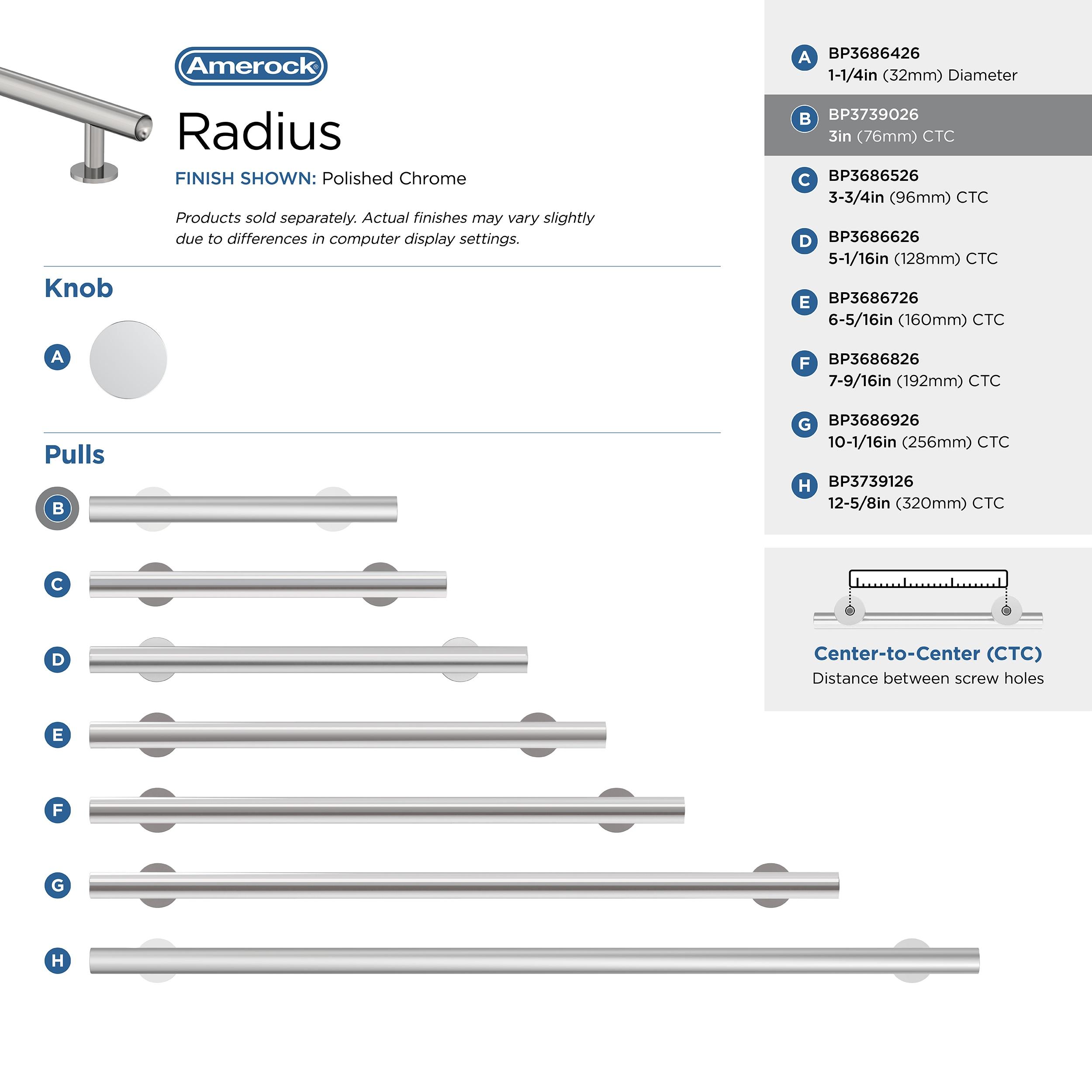 Amerock Radius Cabinet or Drawer Pull