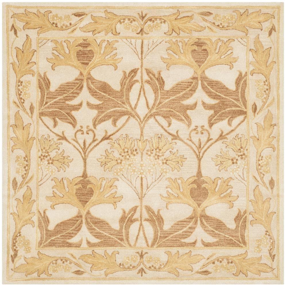 Antiquity AT841 Hand Tufted Indoor Area Rug - Beige/Gold - 6'x6' - Safavieh