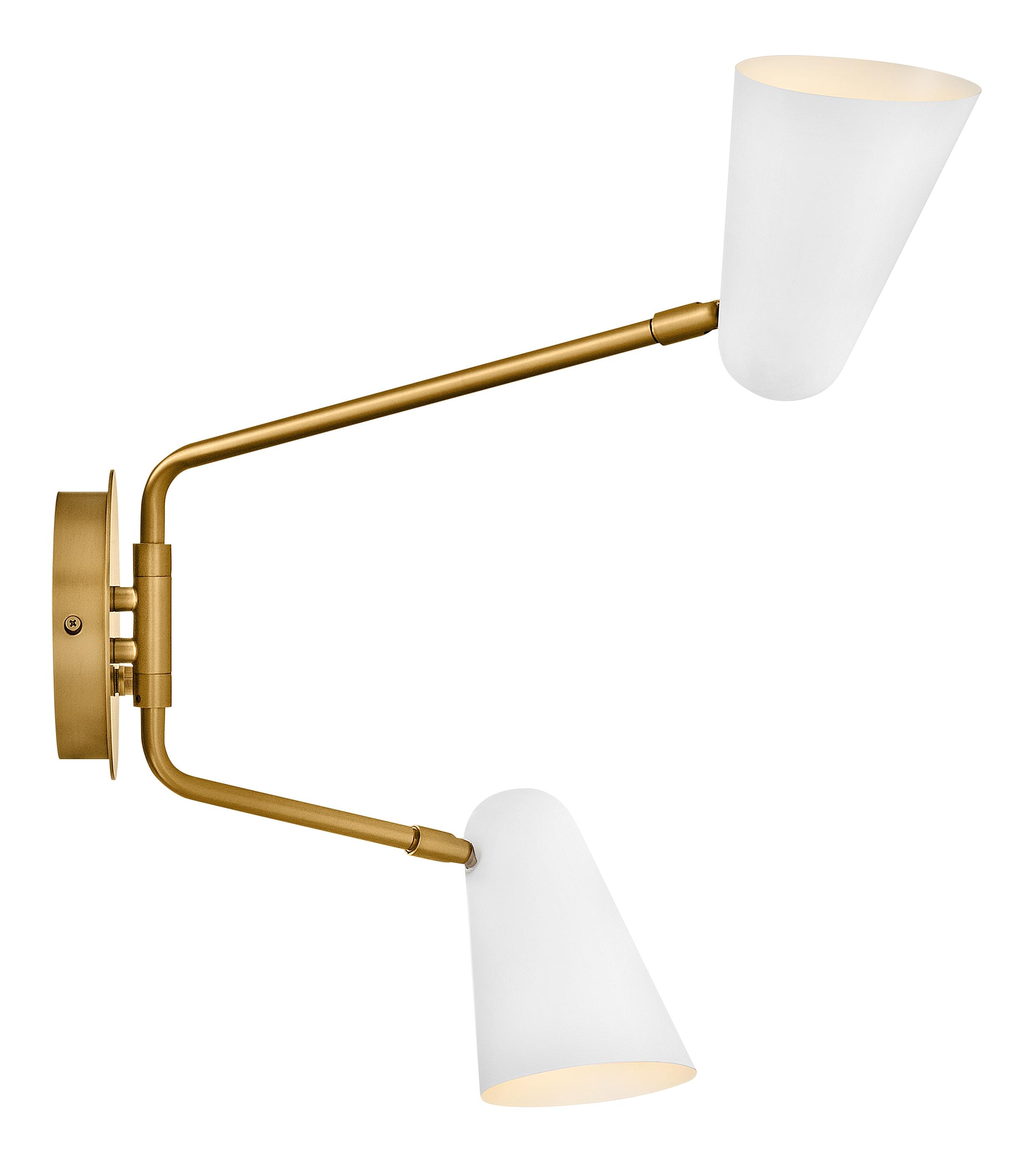 Mancini Double Sconce - Brass and White