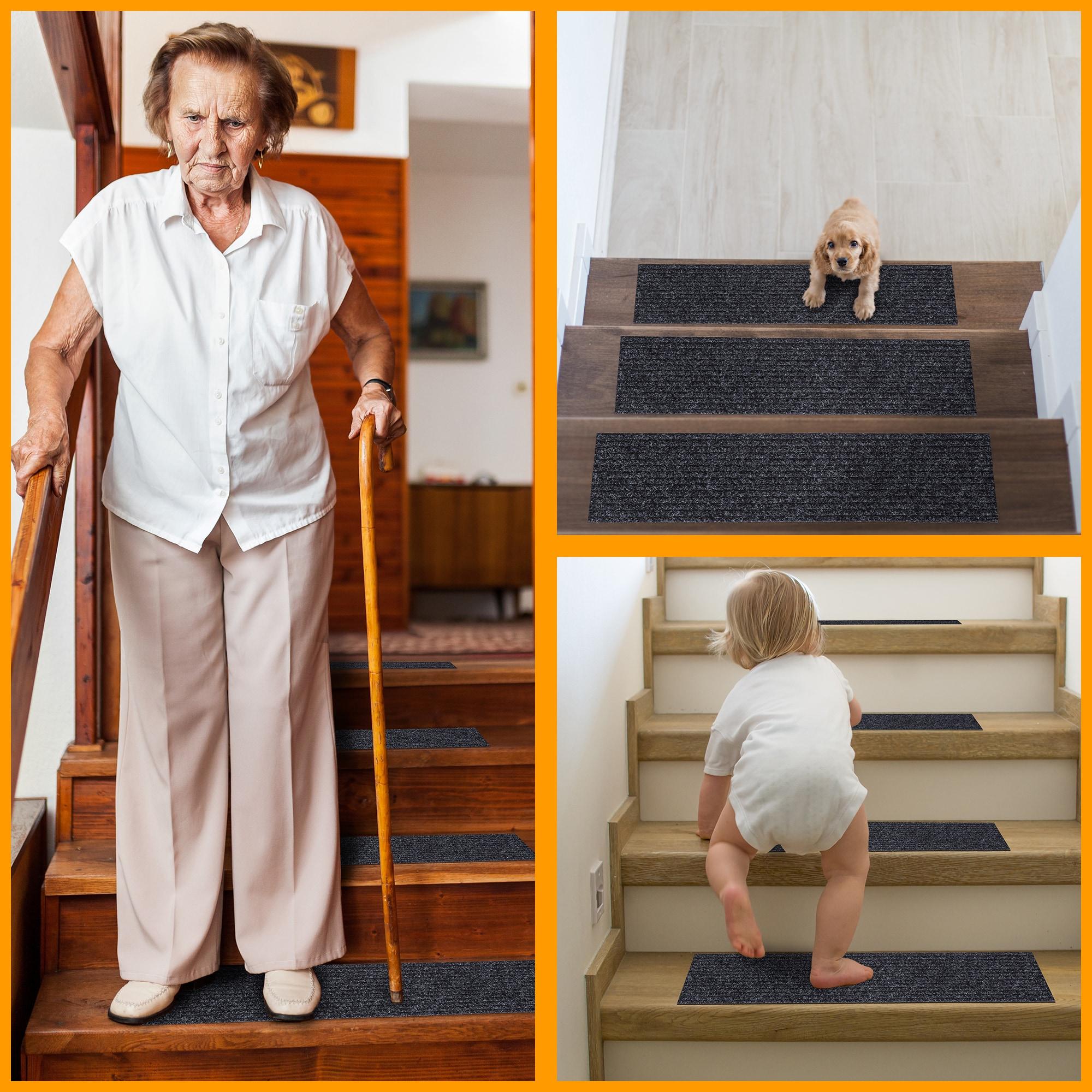 Ottomanson Lifesaver Non-Slip Rubberback Scrape Rib Indoor/Outdoor Stair Treads & Reviews | Wayfair