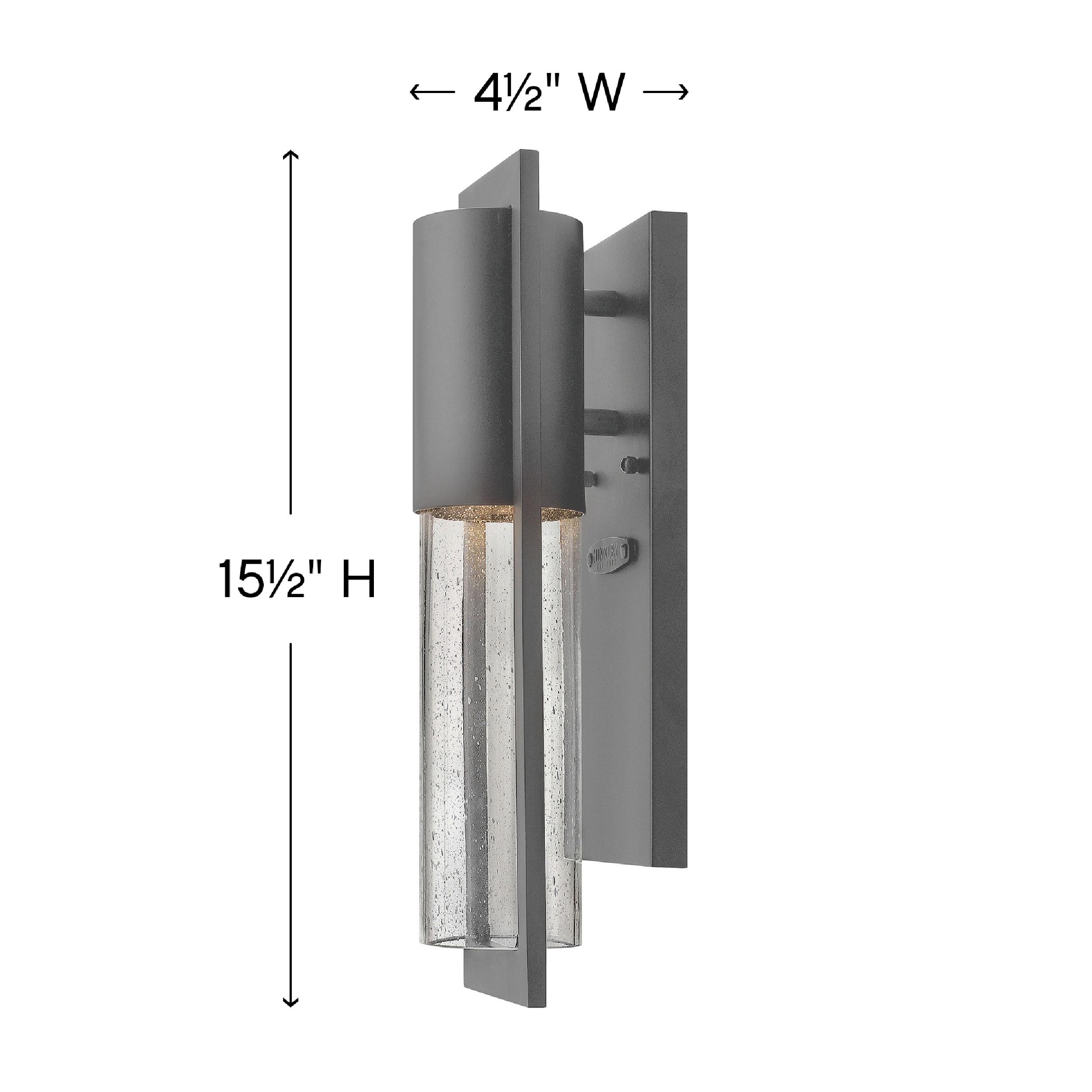 Hinkley Lighting 1326 1-Light 15-1/2" Tall Dark Sky Outdoor Wall Sconce from the Shelter Collection