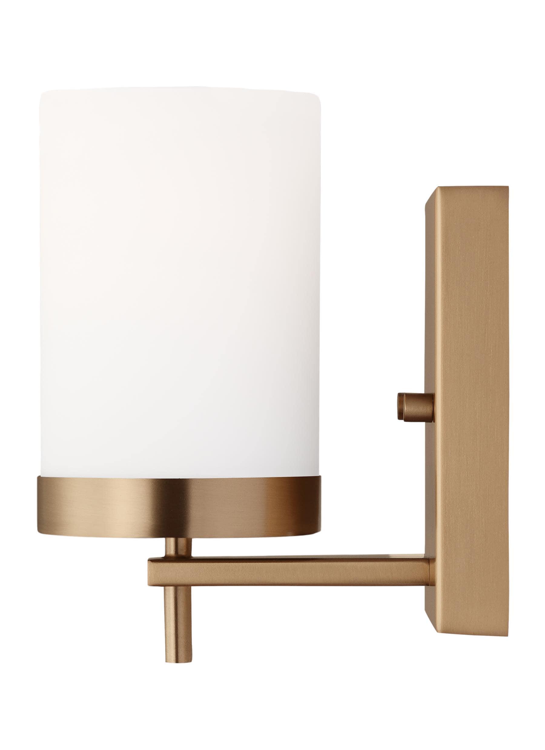 Zire Outdoor Dimmable Wall Sconce in Satin Brass and Black