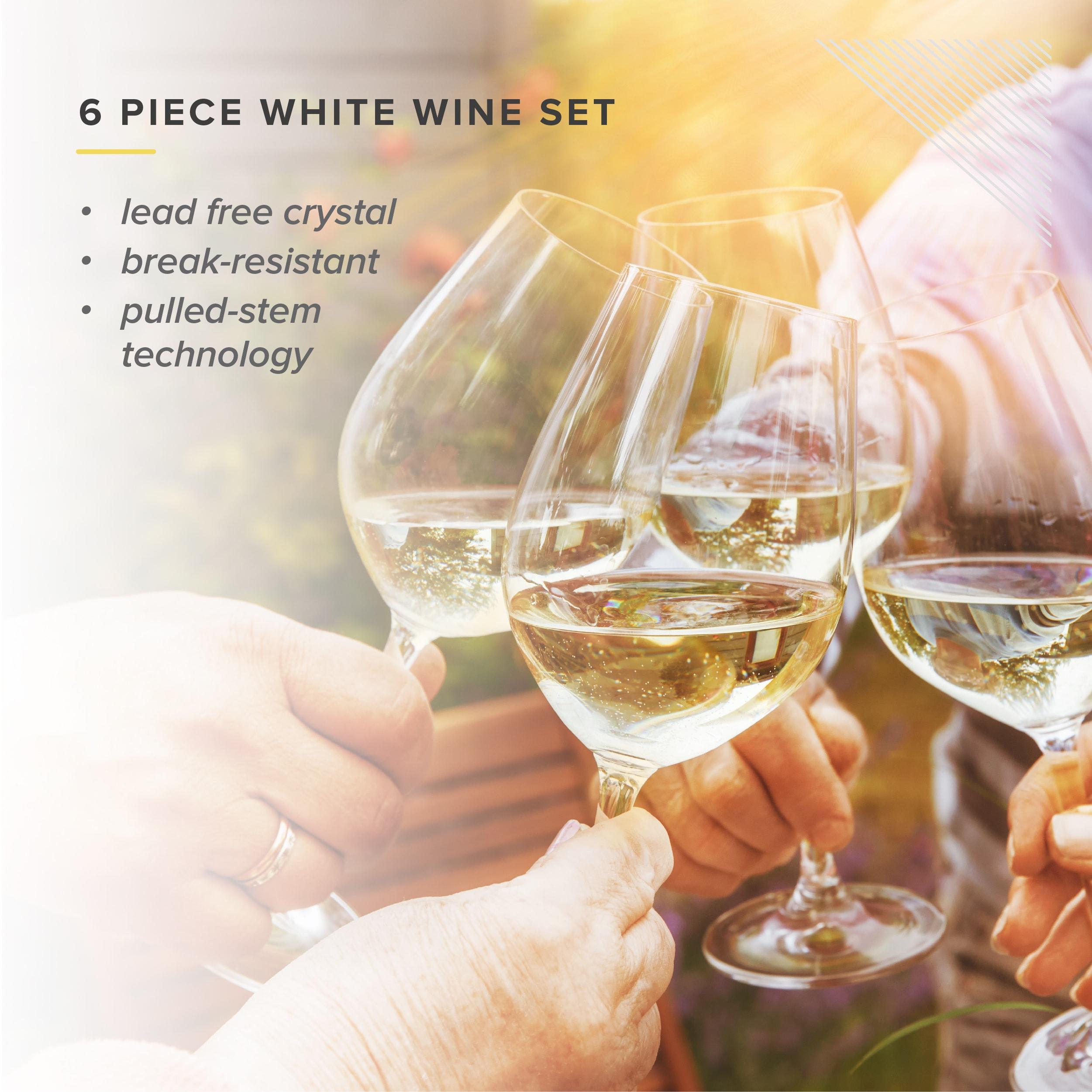 Table 12 Red Wine Glasses, Lead-Free Crystal, Break Resistant (Set of 6)