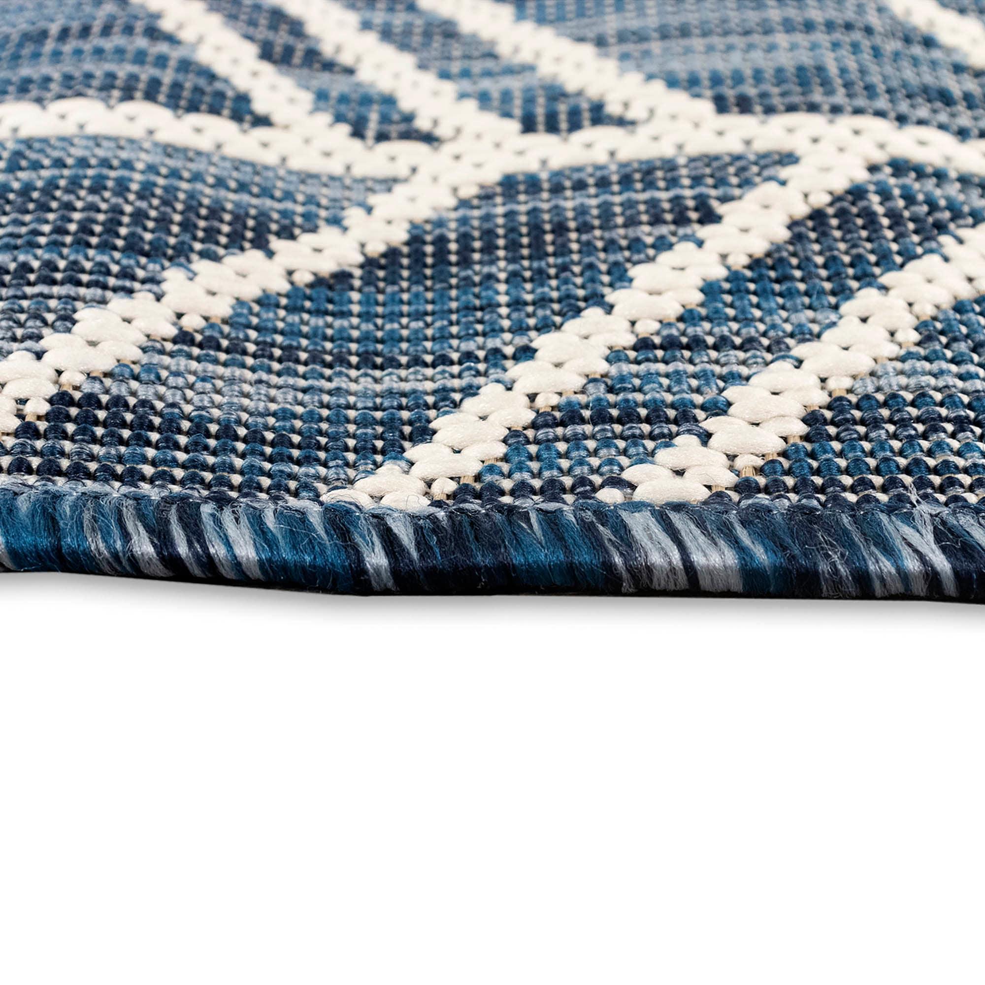 Liora Manne  Carmel Chevron Indoor/Outdoor Rug Navy 3'3" x 4'11" 3' x 5' Navy Rectangle