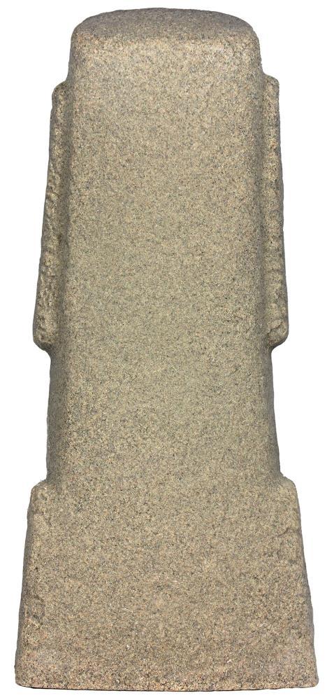 28" Textured Sandstone Resin Easter Island Head Garden Statue