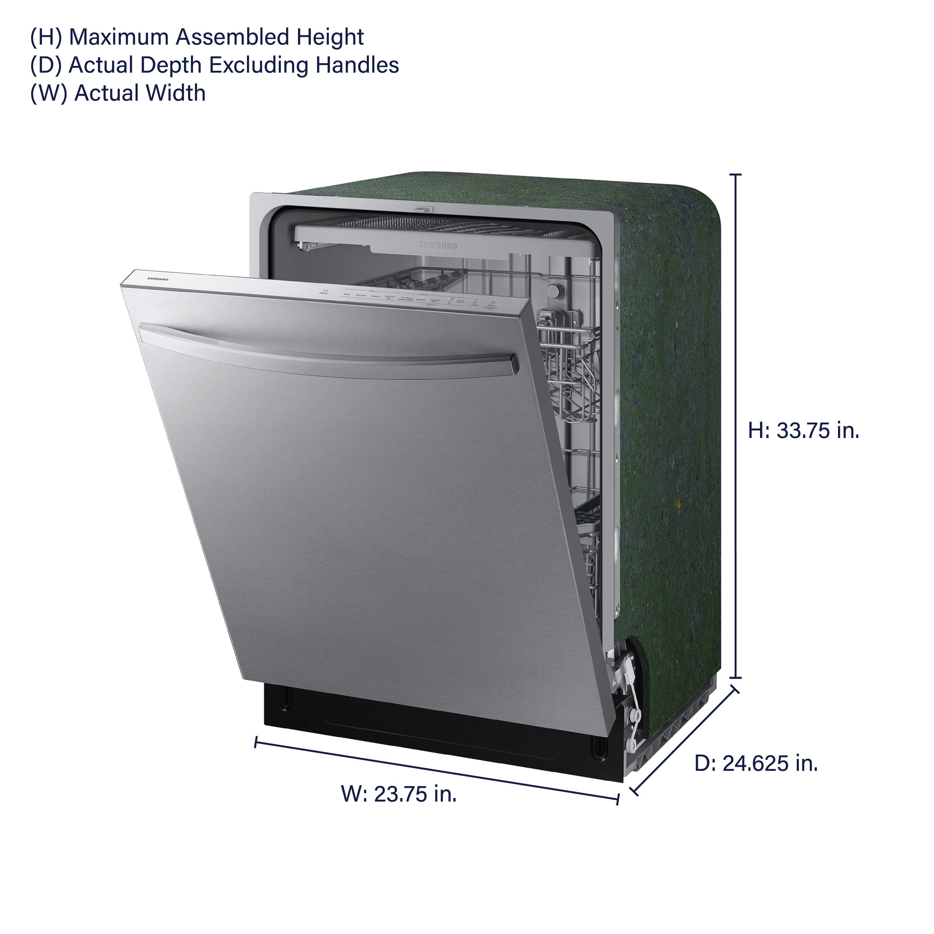 Samsung 24" 51 Decibel ENERGY STAR Certified Built-in Top Control Dishwasher with Adjustable Rack