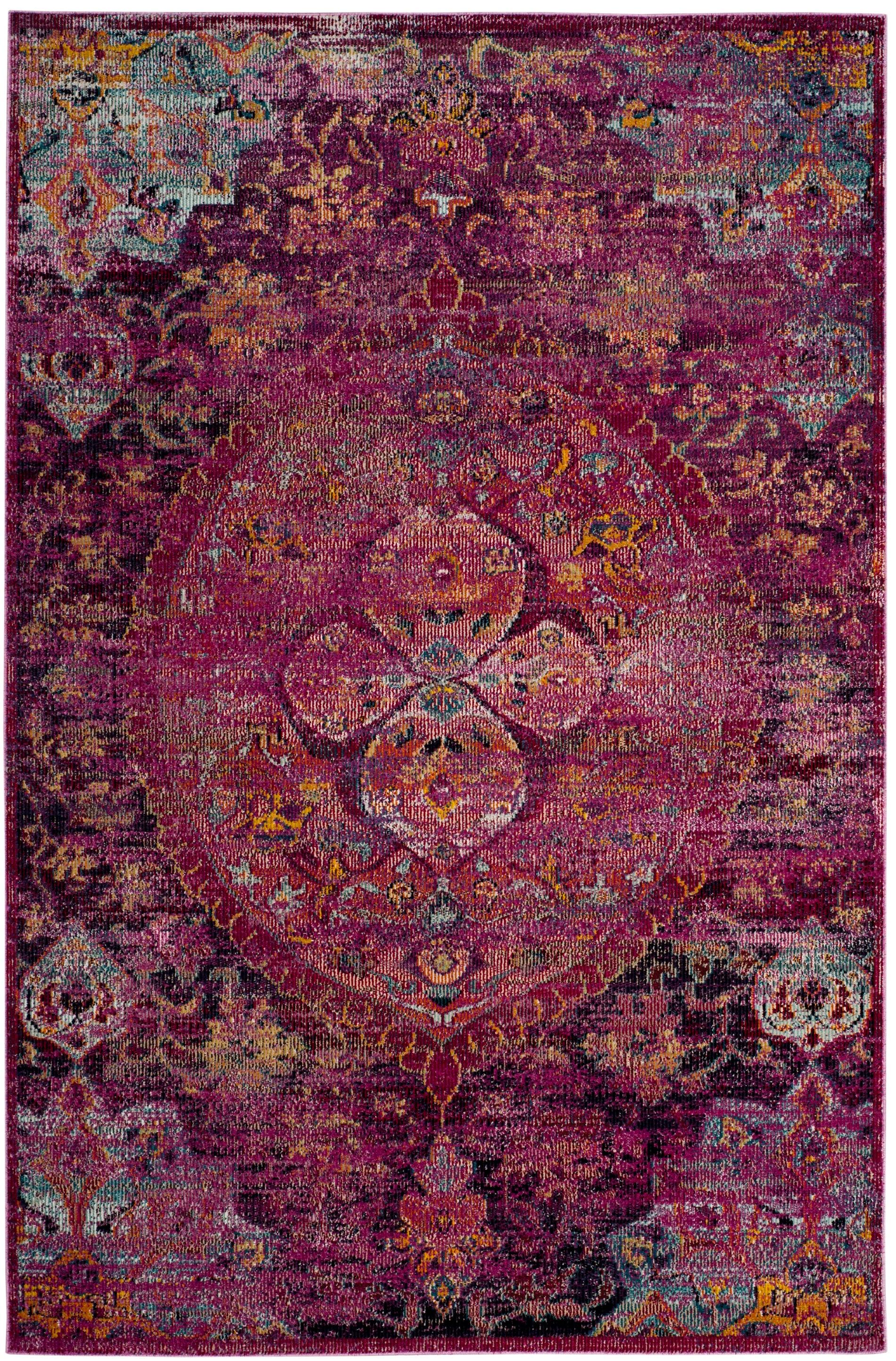 Crystal CRS512 Power Loomed Area Rug - Fuchsia/Purple - 5'x8' - Safavieh.