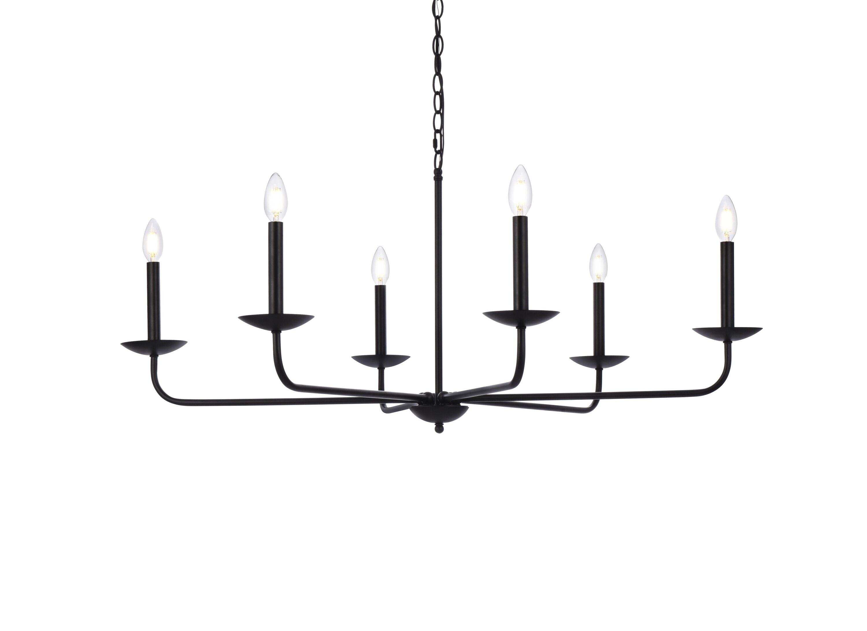 Elegant Lighting Cohen 36 inch pendant in black