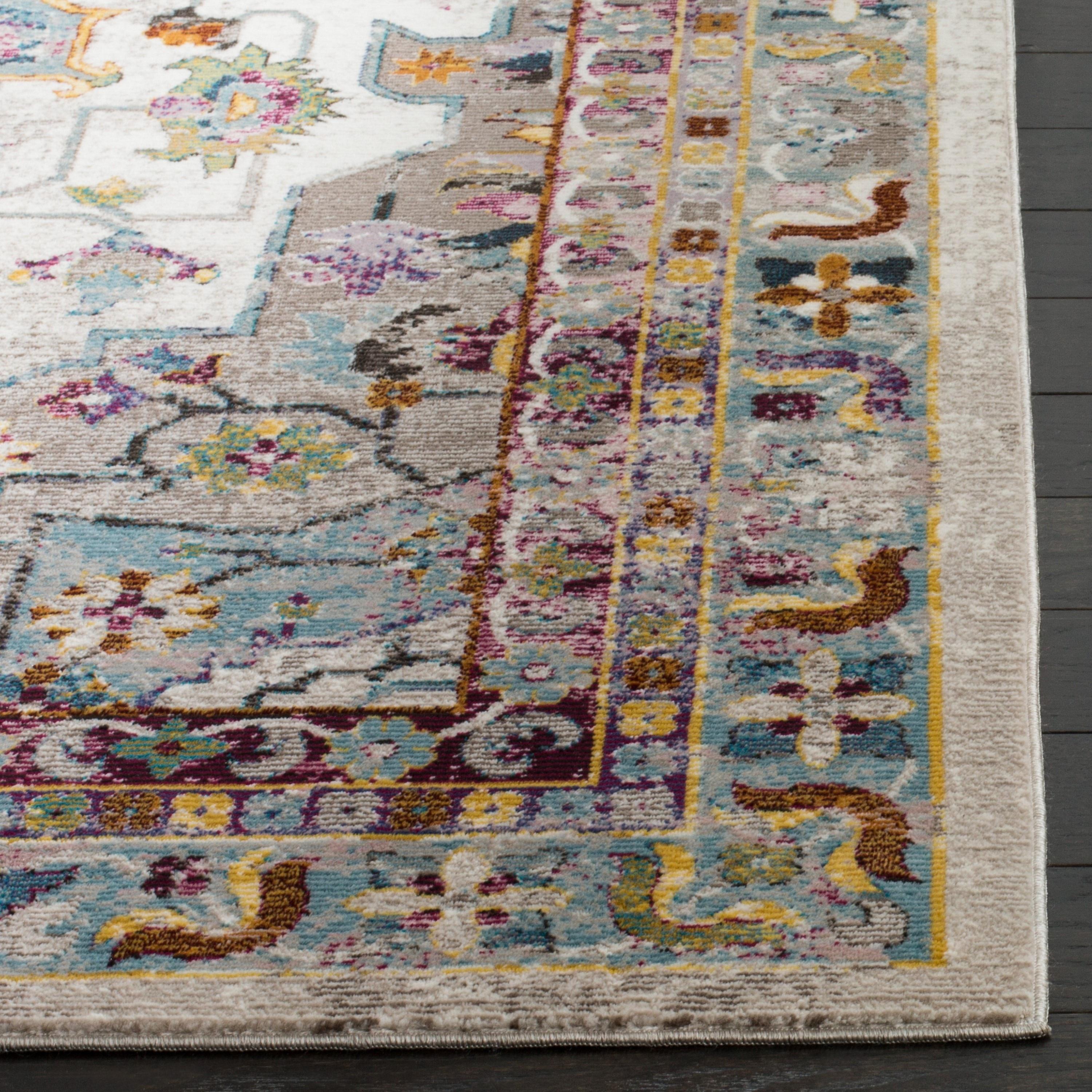Aria ARA160 Power Loomed Area Rug - Cream/Multi - 8'x10' - Safavieh.