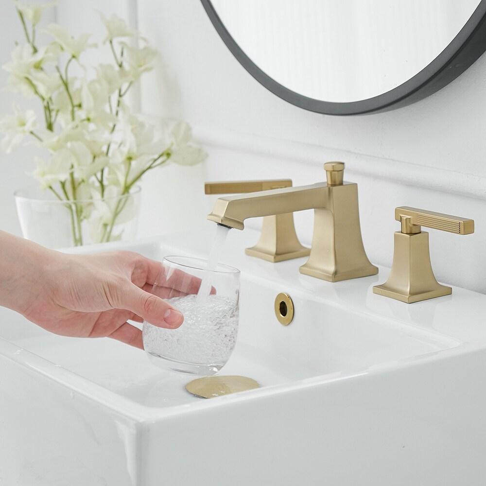 Widespread 2-handle Bathroom Faucet with Drain Assembly