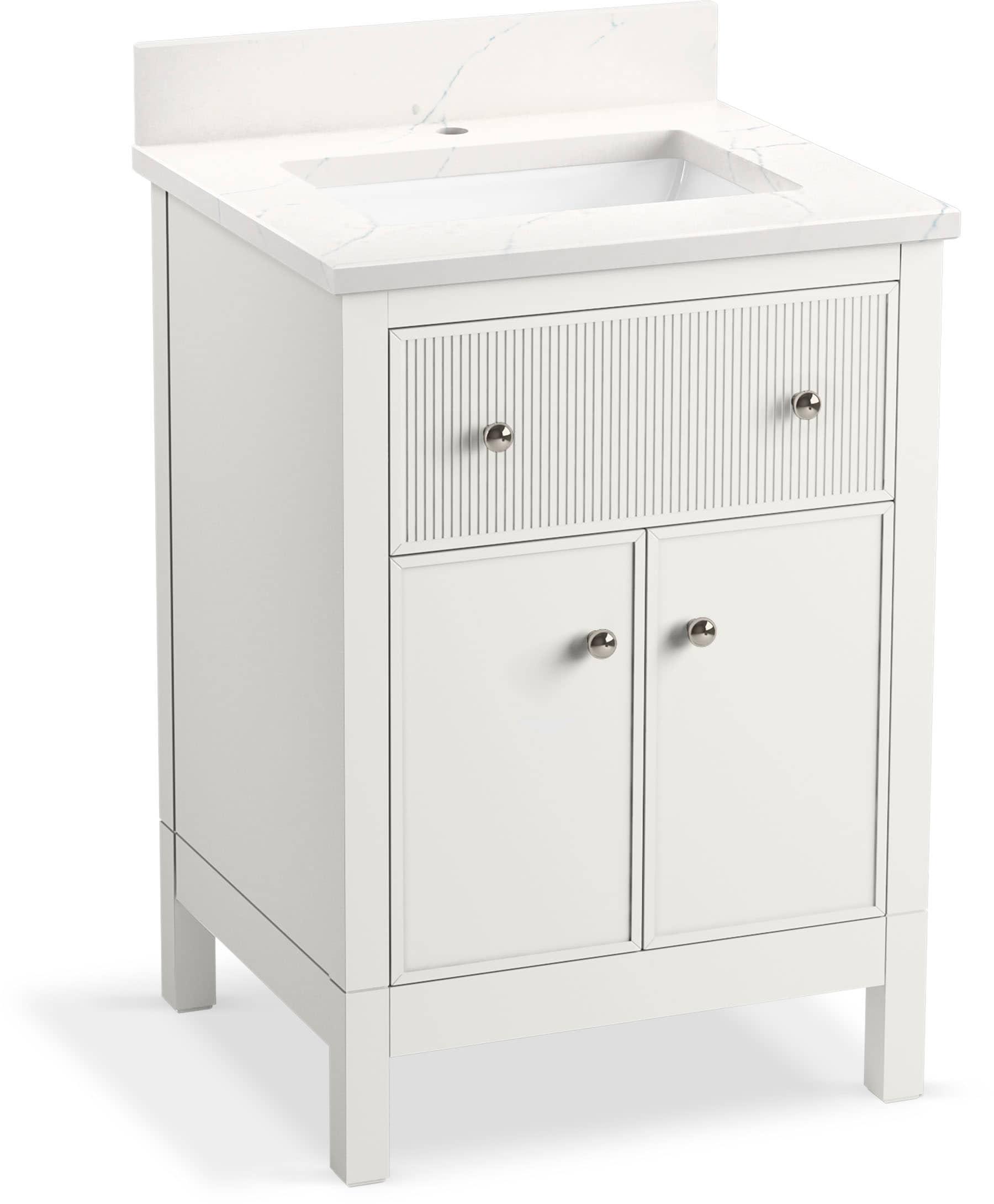 Malin By Studio McGee 24 in. Bathroom Vanity Cabinet With Sink And Quartz Top