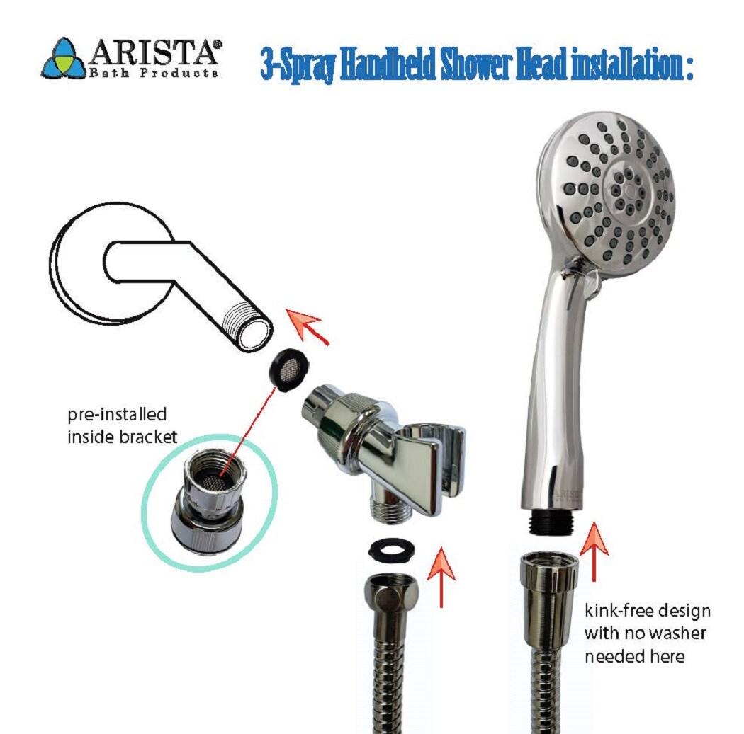 Handheld Shower Head 2.0 GPM GPM with Water Filtration