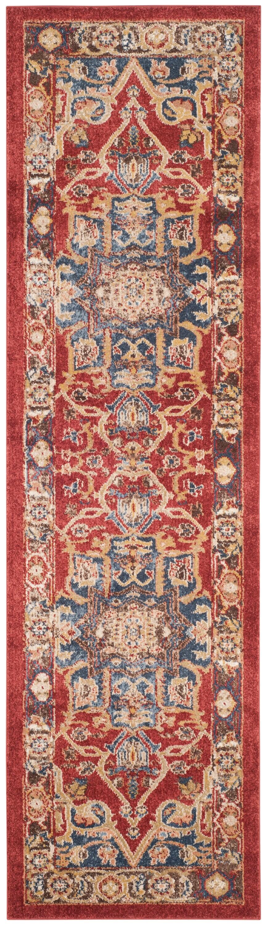 SAFAVIEH Bijar Hester Traditional Runner Rug, Red/Royal, 2'3" x 12'