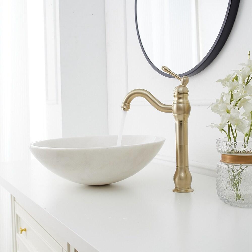 VIBRANTBATH 9310-BG Vessel Sink Faucet Single-handle Bathroom Faucet with Drain Assembly