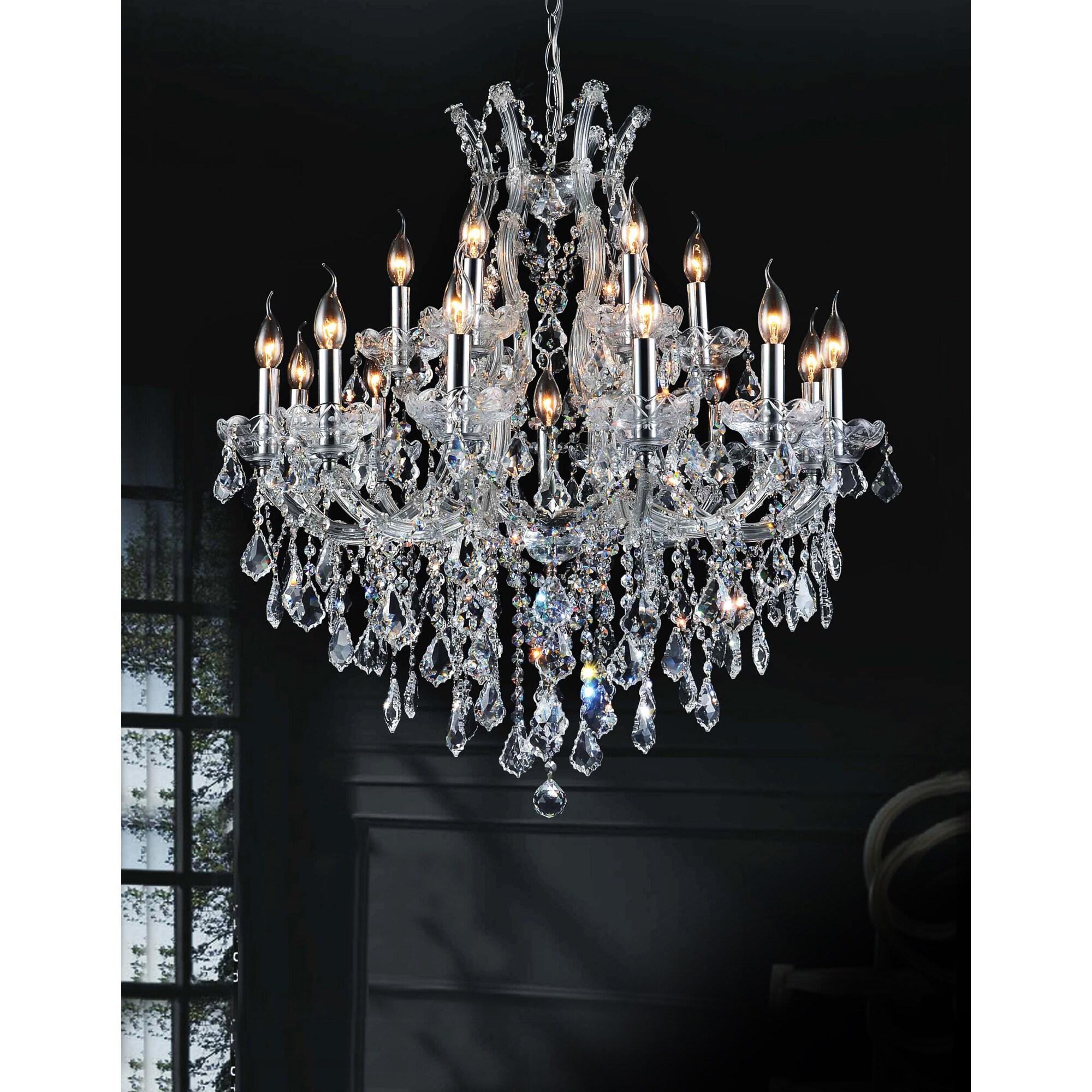 Maria Theresa 19-Light Chrome Crystal Chandelier