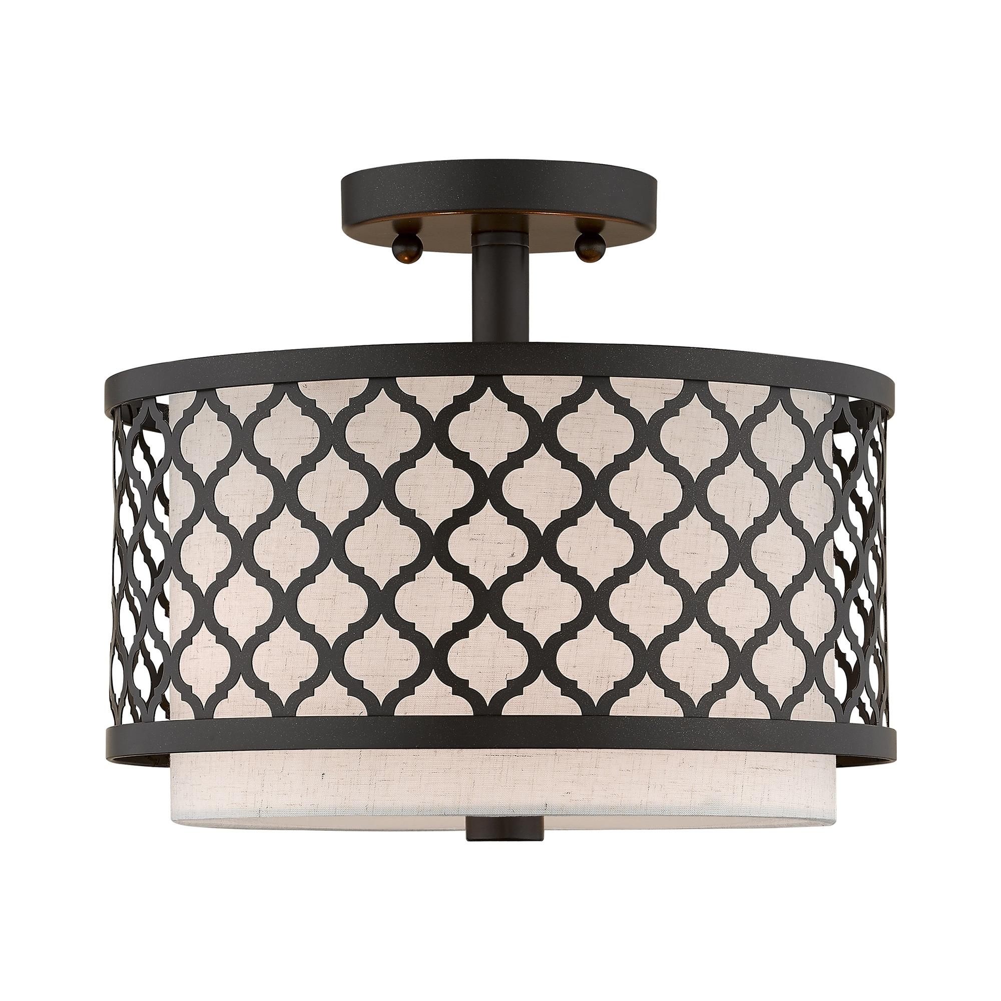 Livex Lighting Arabesque 2 - Light Semi-Flush Mount in  English Bronze