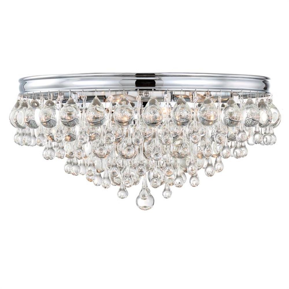 Crystorama Lighting Calypso 6 - Light Flush Mount in  Polished Chrome