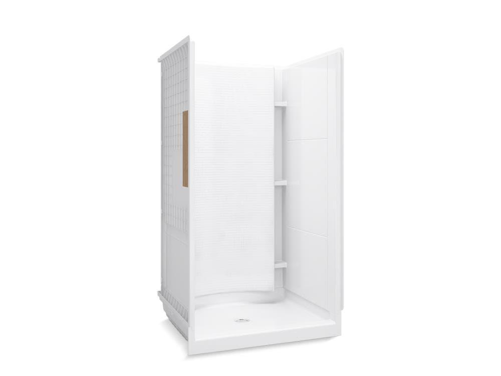 Accord White Vikrell 42" x 36" Four-Piece Shower Kit