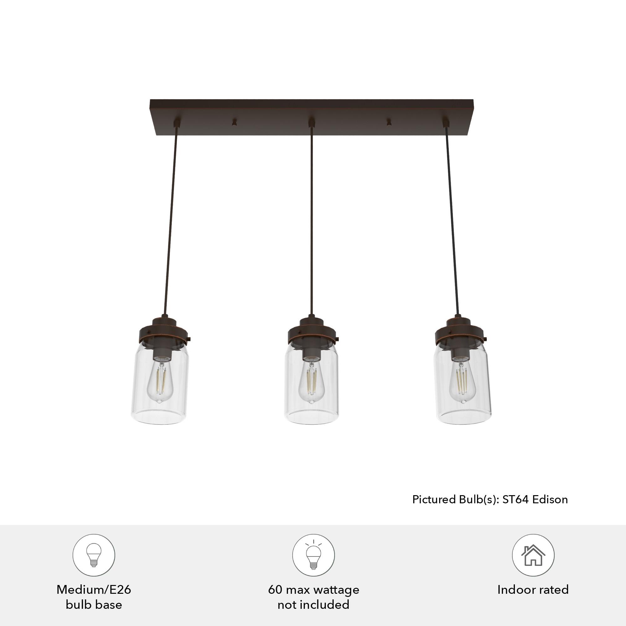 Devon Park 3 - Light Kitchen Island Linear Pendant