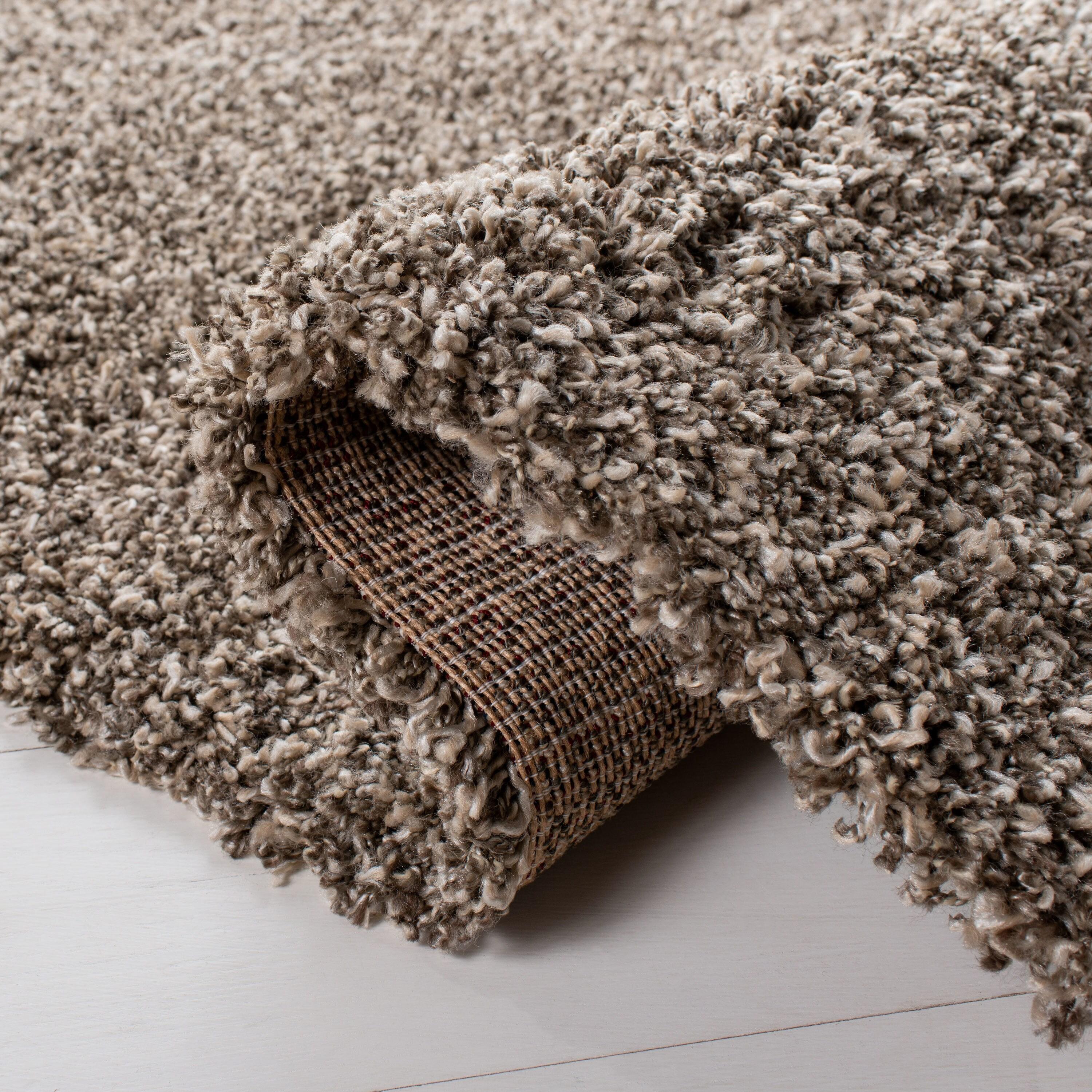 SAFAVIEH Evolution Rothesay Solid Shag Area Rug, Brown, 4' x 6'