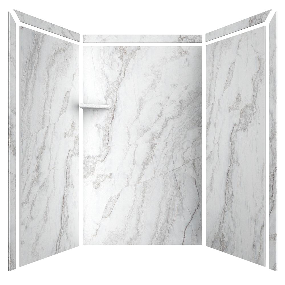FlexStone Elegance 3-Panel 48"W x 36"D x 80"H Alcove Shower Surround